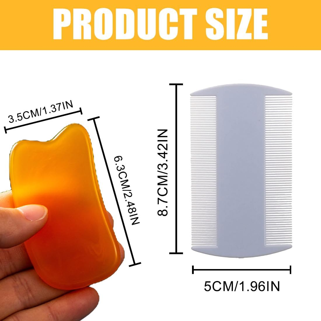 Lice Comb, 2 Anti-Lice Combs, anti Lice and Nits Comb for Children, Adults and Family, Comes with 2 Scrapers, Flea and Tick Combs for Dog Cat image number 2