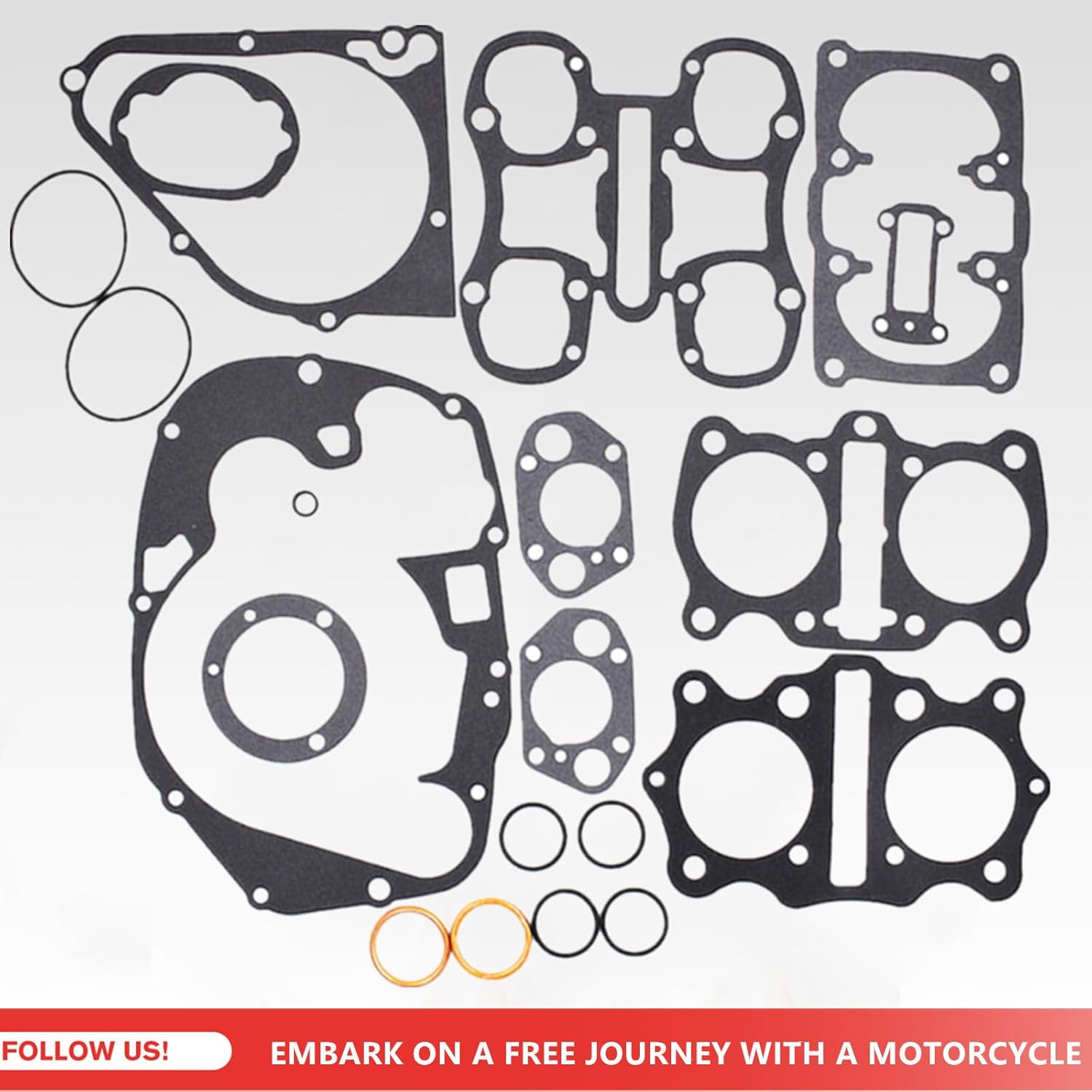 Autoparts Engine Gasket Set Kit for Honda CB350 CL350 SL350 Twin - 1969-1973