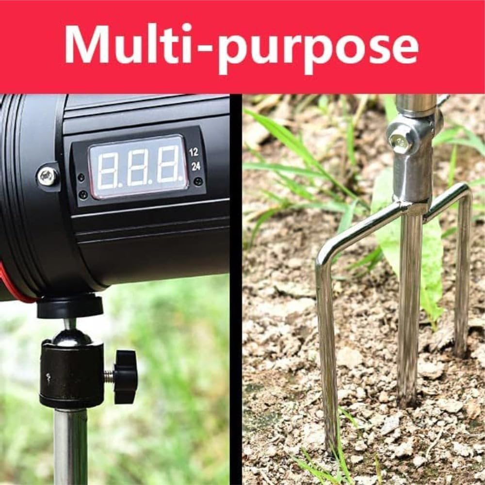 Adjustable Ground Mount Trail Game Camera Holder, Fishing Holder, Flashing Light Holder, Versatile Fixed Stand for Outdoor/Garden Use image number 6