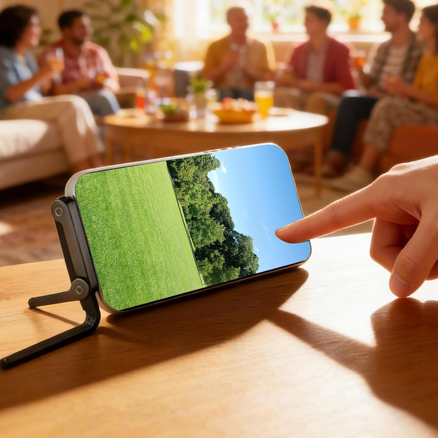 2-In-1 Invisible Holder Charger Cable | 240W Fast Charging Stand Data Cables | Adjustable 5 FT Sideways Phone Charger | Braide Chubby Bracket Sideways Charging Cable Cord for Type-C image number 1