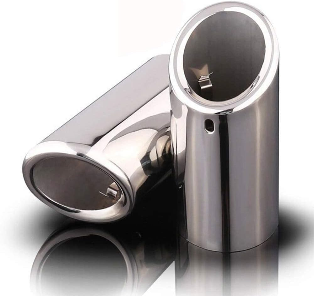 Polarlander Car Styling Stainless Steel Exhaust Muffler Tip Pipe for VW Volkswagen Jetta MK6 1.4T Golf 6 Golf 7 MK7 1.4T Silver