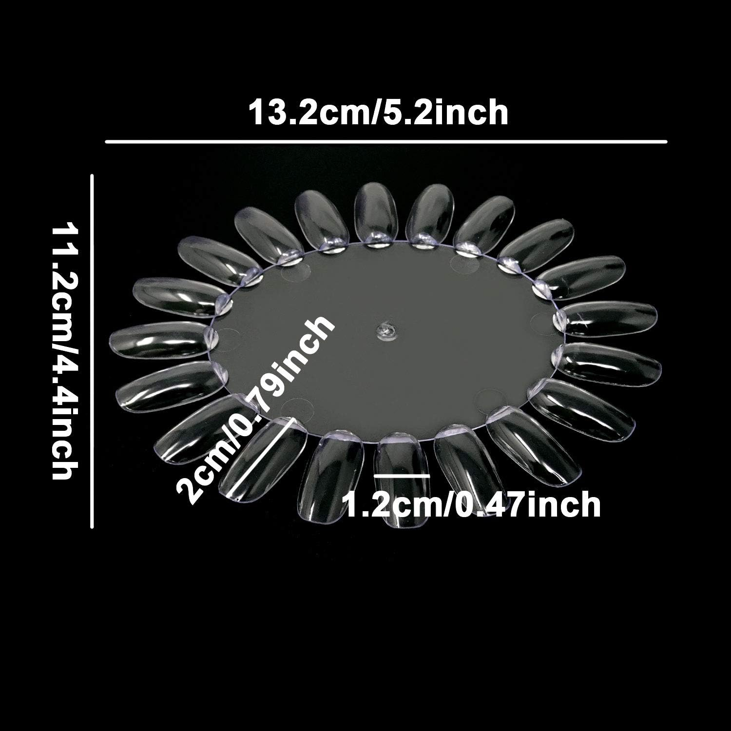 Honbay 20PCS Plastic 20 Tips False Nail Swatches Wheels Nail Art Color Polish Display Wheel for Manicure image number 1