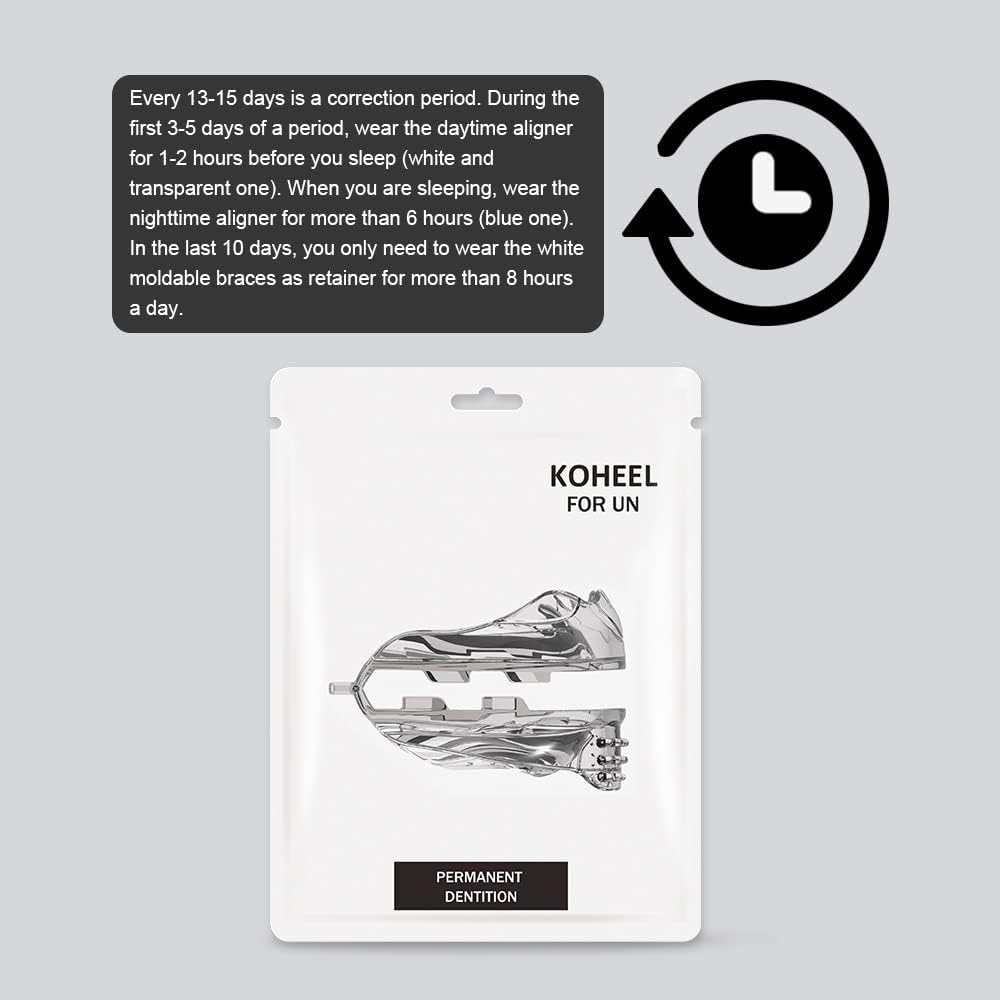 KOHEEL UN Teeth Braces for Underbite and Open Bite, Bring You a Confident Smile (1 Pack)