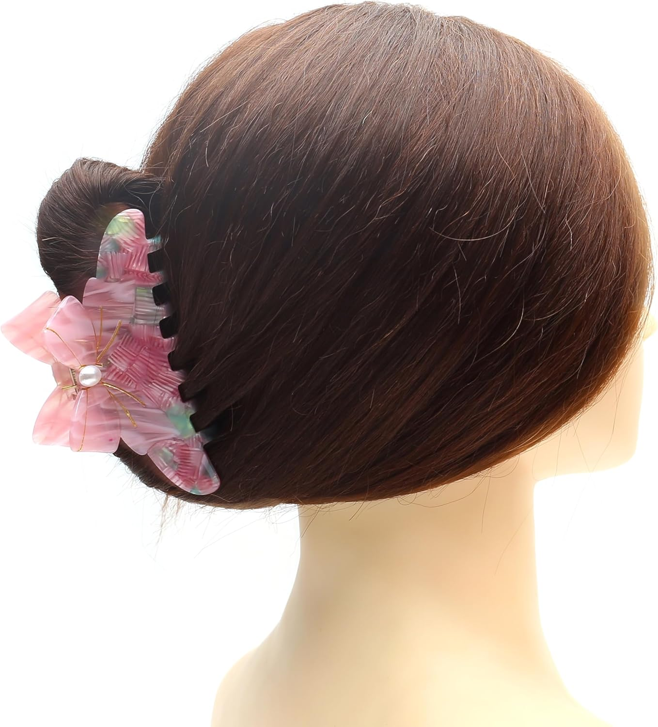 Qingoo Large Green Cellulose Acetate Bow Hair Clip Beautiful Hair Clip Women'S Hair Accessories Headdress Elegant Hair Accessory Long Hair 1 Piece (11 X 4.7 Cm, Light Green) - Hellgr&uuml;n image number 2