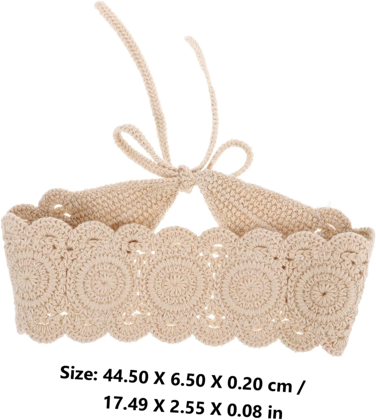 HORIALENCE Wide Crochet Headband for Women, Chic and Cotton, UV Protection, Versatile as a Hair Scarf or Accessory for Spring and Summer image number 3