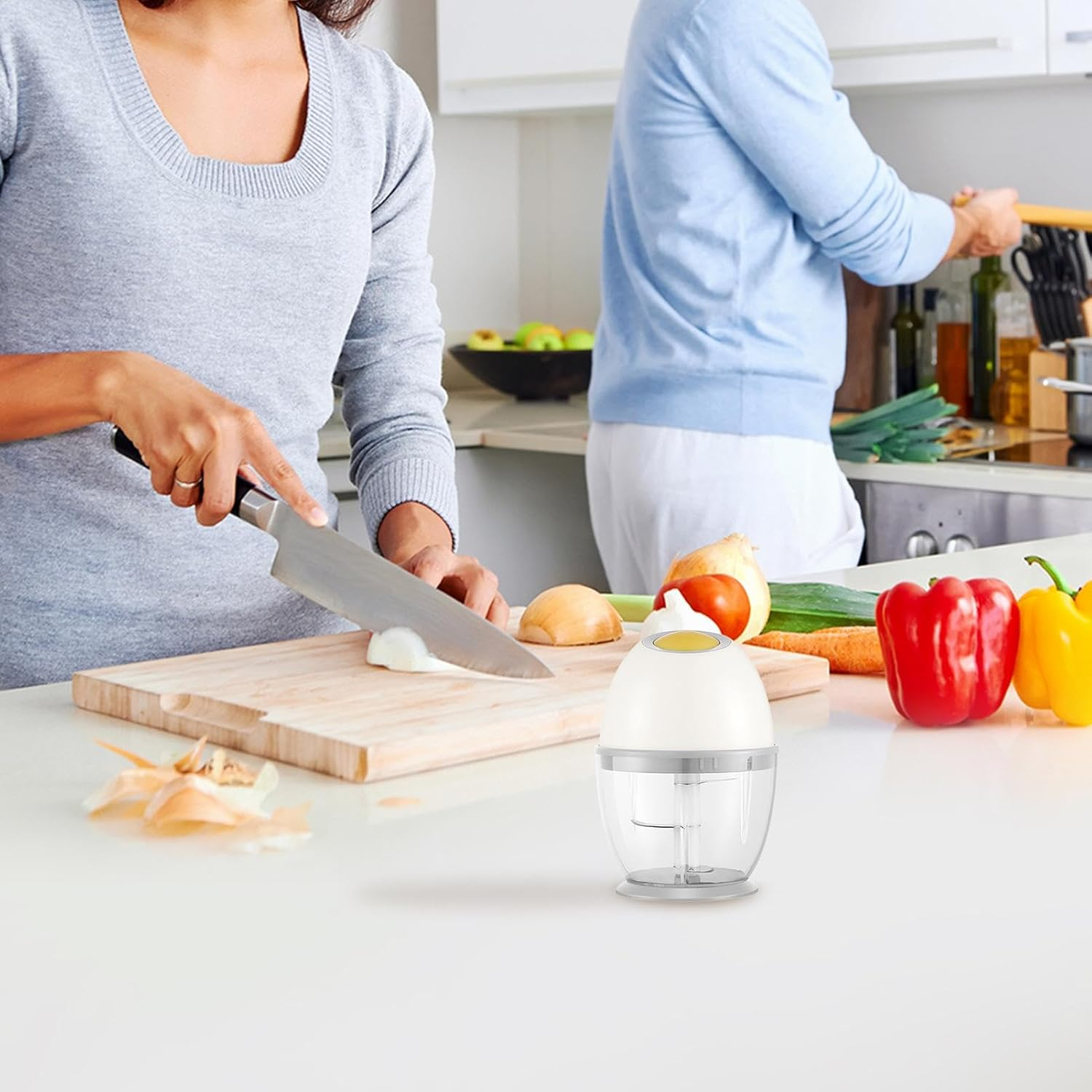 Electric Garlic Chopper,Electric Garlic Chopper,Usb Charging Garlic Grinder | Portable Vegetable Chopper Kitchen Gadget Cordless Garlic Chopper for Home Restaurant image number 3