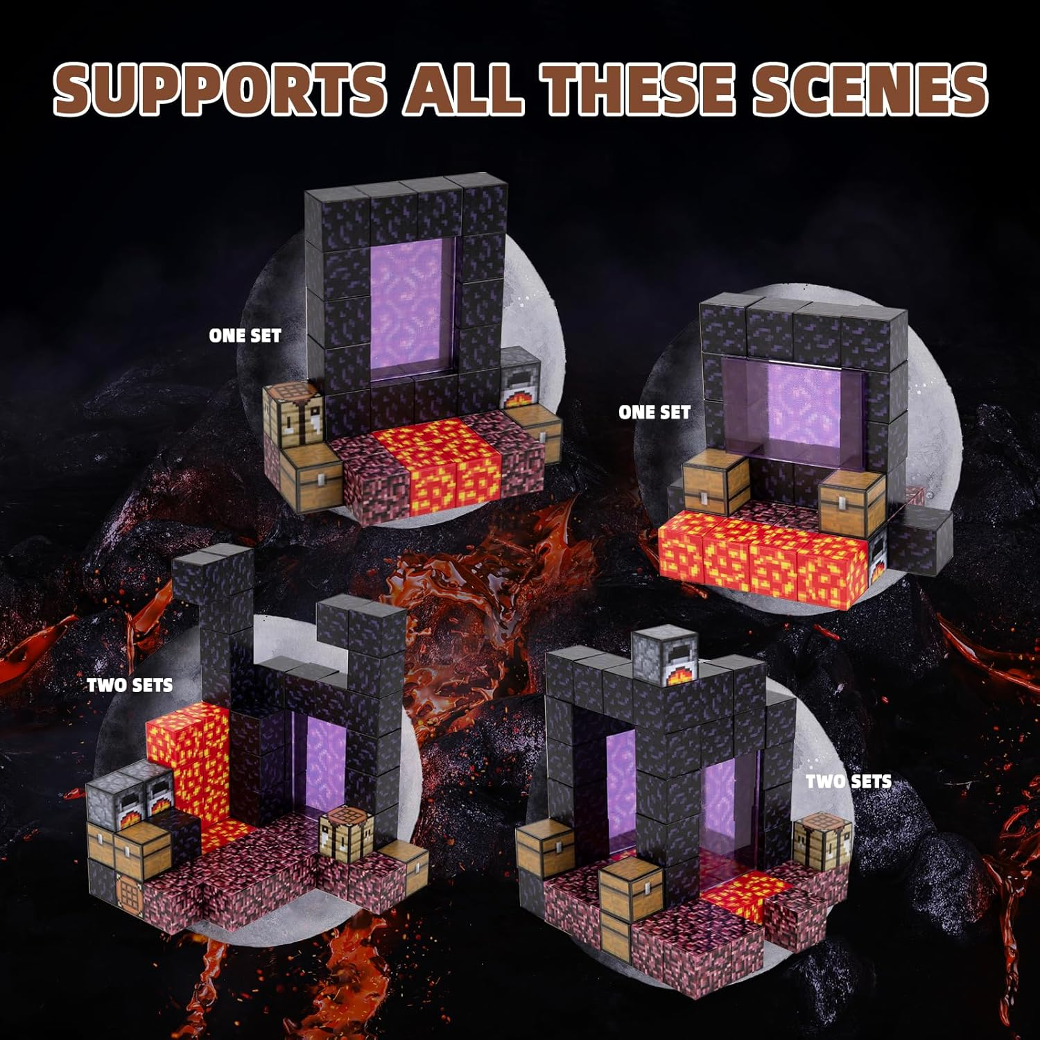 32-Piece Premium Magnetic Blocks - Magic Portal Set, STEM Learning Kids Toys, Safe and Strong Magnetic Building Blocks, Expandable Fun with Double Sets, Perfect for Boys & Girls Aged 3+ image number 6