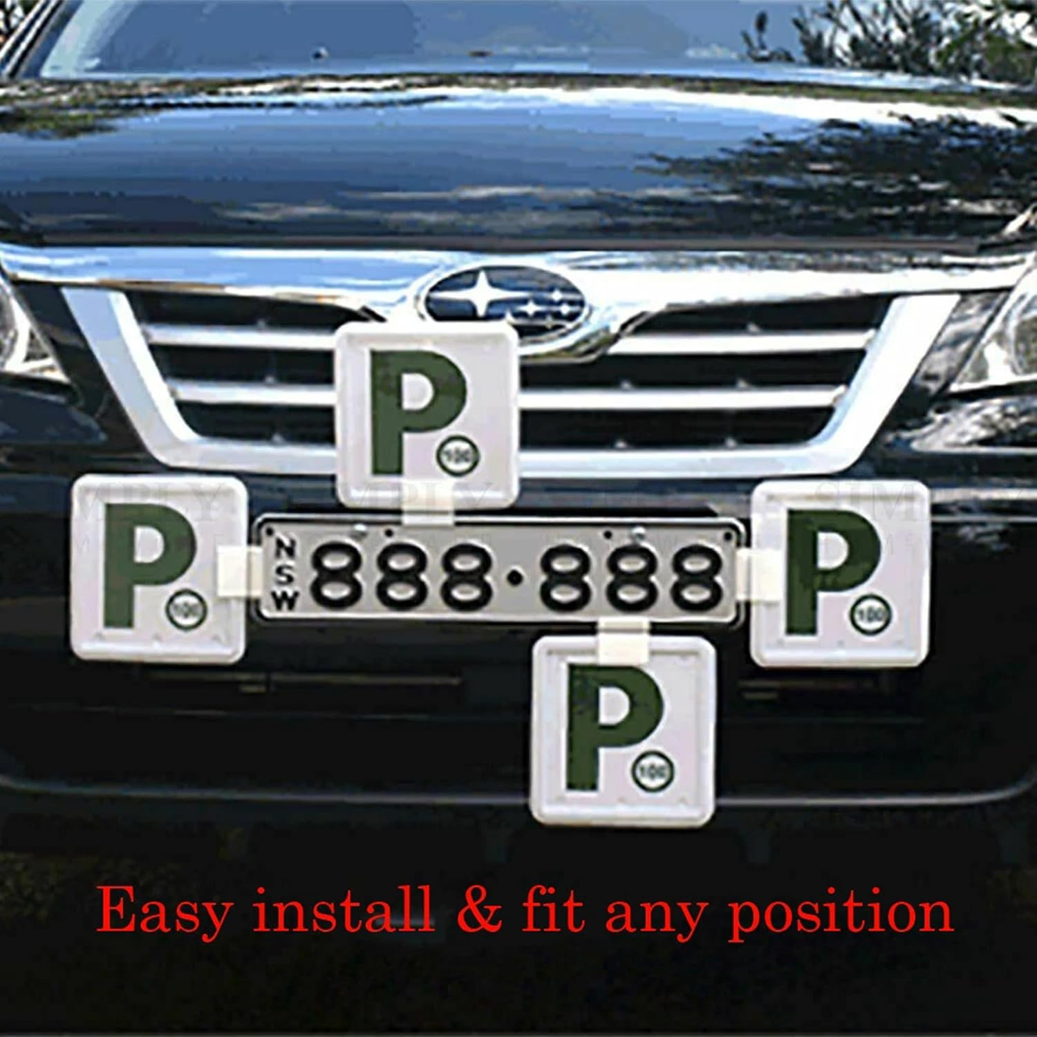 2Pcs Clip- Plate Holder - Easy Attach & Remove License Plate Clips - No Damage to Car or Number Plate - Universal Fit for All Vehicles (Green P) image number 4