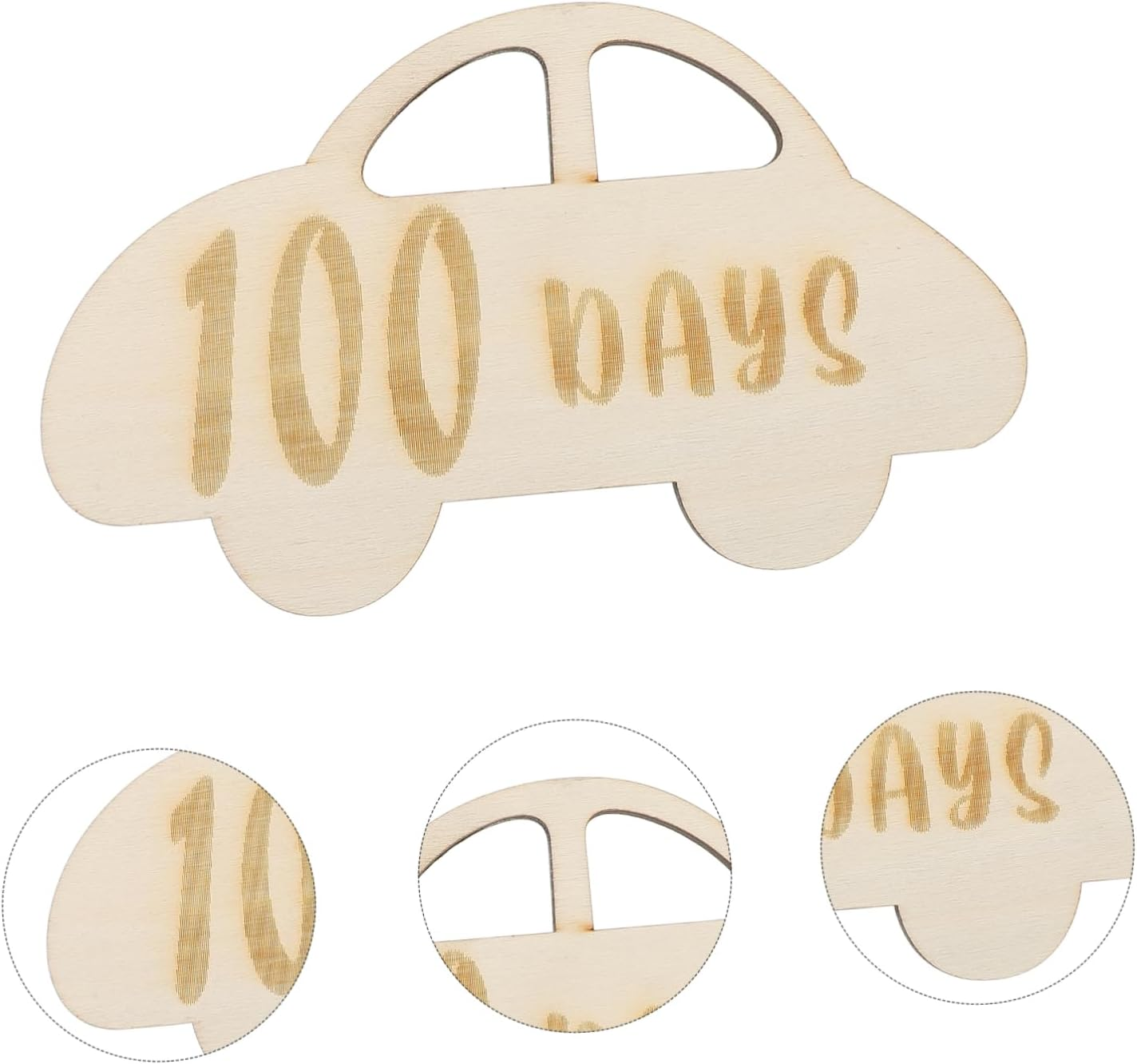 KOCKSHION Wooden Milestone Marker Chip for Newborn Growth Photography Days Memory Milestone Card for Shower and Birth Announcements image number 1