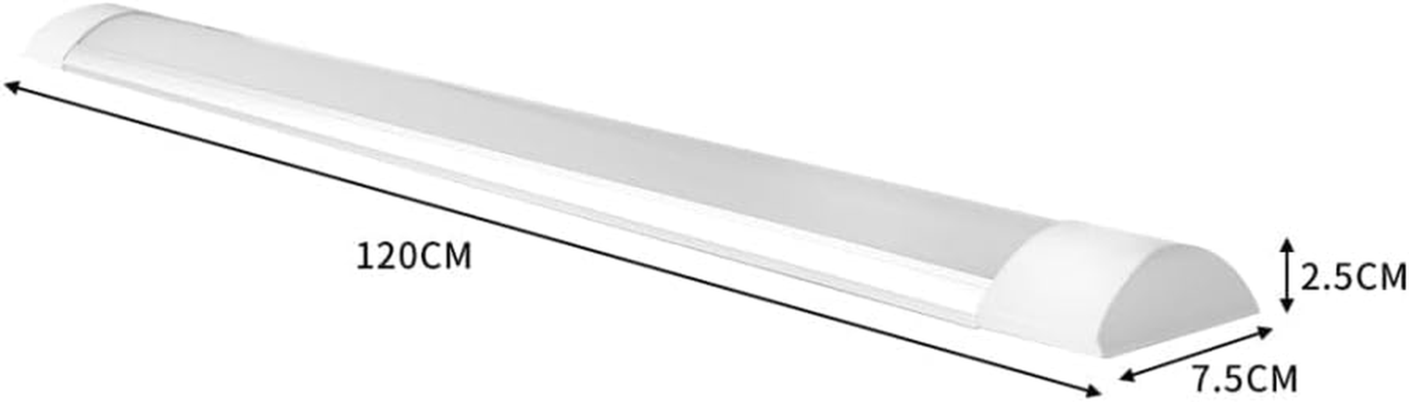 Emitto 5Pcs LED Slim Ceiling Batten Light 40W,Ultra Bright Daylight 120Cm Long,Cool White 6500K,IP44 Waterproof,For Kitchen Bathroom Moisture Place image number 5
