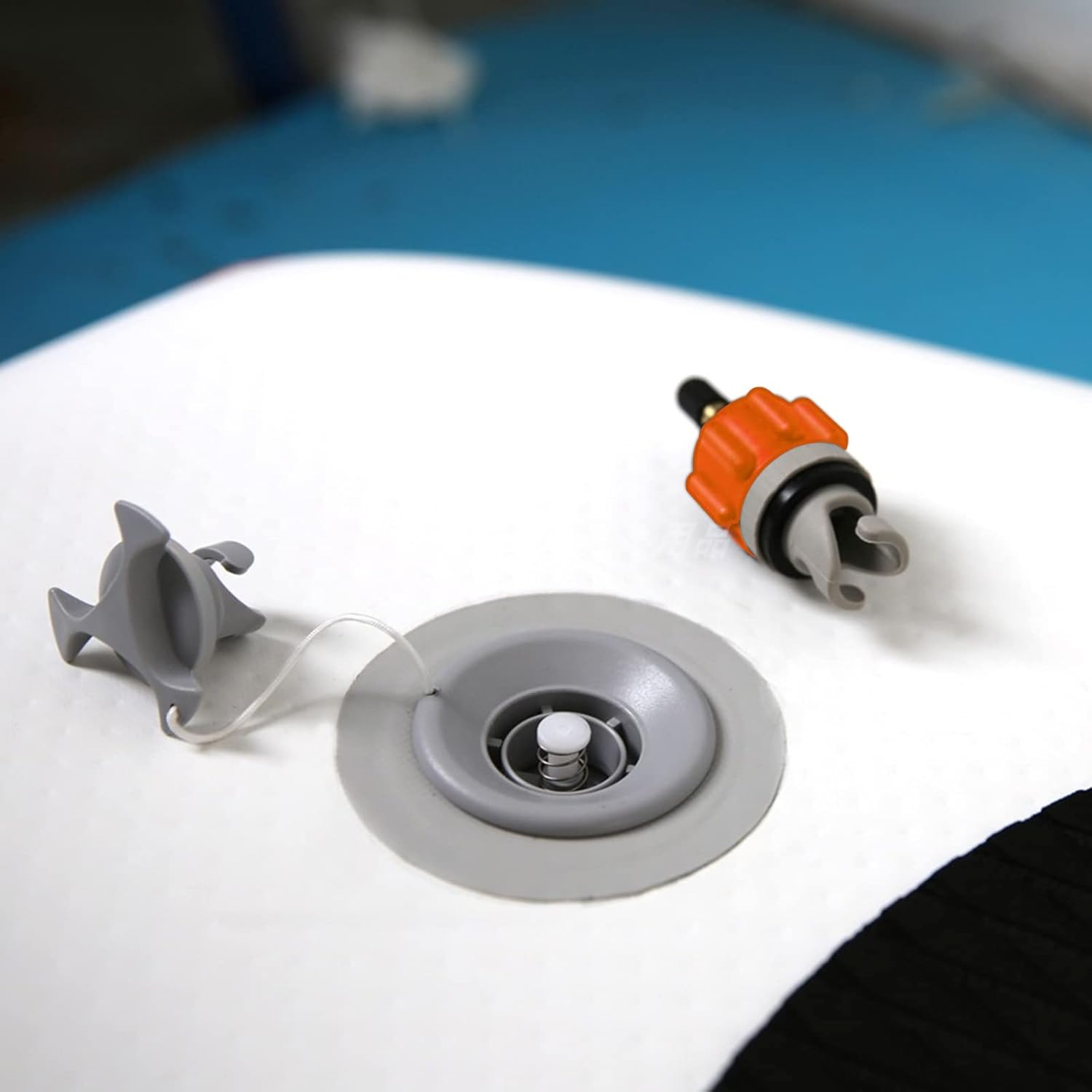 Inflatable Boat SUP Pump Adaptor Vashly Air Pump Converter Standard Schrader Conventional Pump Adaptor Air Valve Adapter Pumping Head Connector for Inflatable Rowing Boat,Stand up Paddle Board,Kayak image number 1