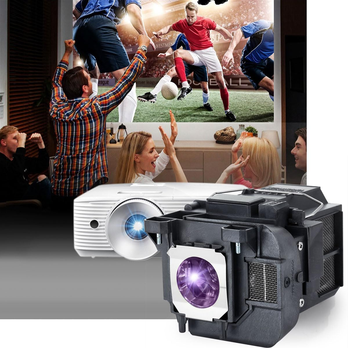 Aimdio V13H010L77 Projector Replacement Lamp for Epson ELPLP77 EB-1970W EB-1975W EB-1980WU EB-1985WU EB-4550 EB-4650 EB-4770W EB-4850WU EB-4950WU EB-4750WU EB-4770W 50W EB EB-4955WU EB-4855WU