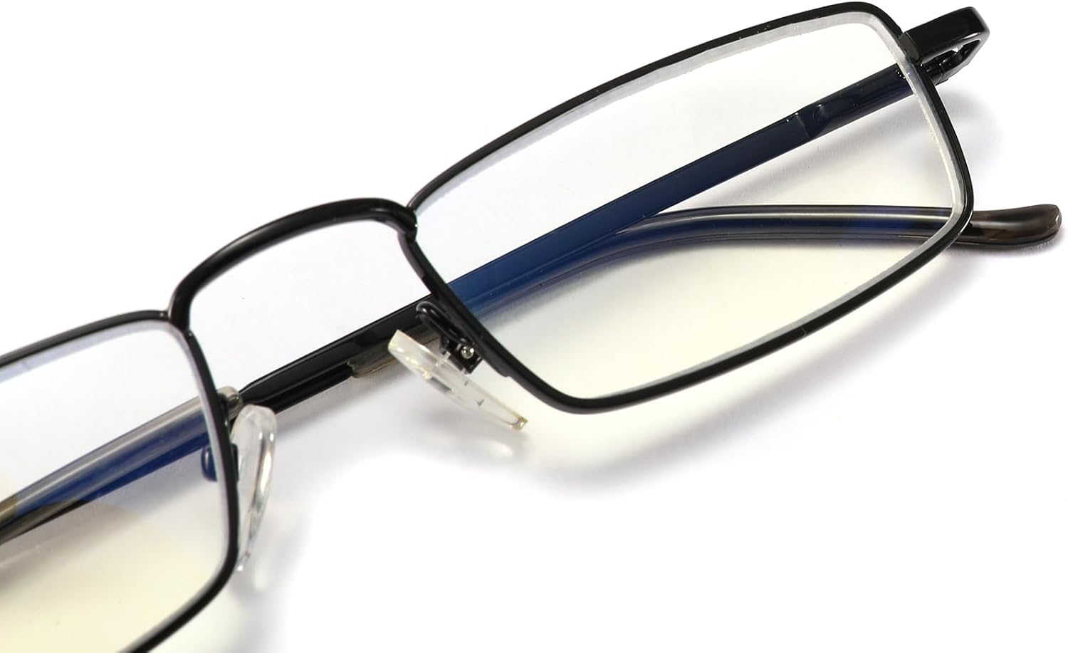 LANLANG Reading Glasses for Men Women, Blue Light Blocking Glasses, Spring Hinge, Metal, anti Eyestrain, Black, Gold, Lightweight, ME-002 image number 3