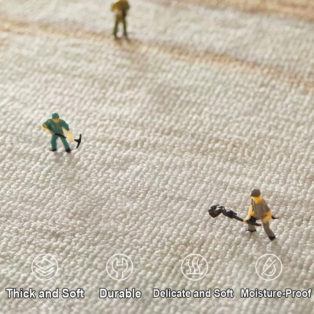 Hardwood Floor Chair Mat - Non-Slip Heavy-Duty Rolling Chair Pad for Home Office - Multi-Purpose Floor Protector Rug for Desks & Heavy Furniture【90X140Cm】 - Beige Stripe image number 3