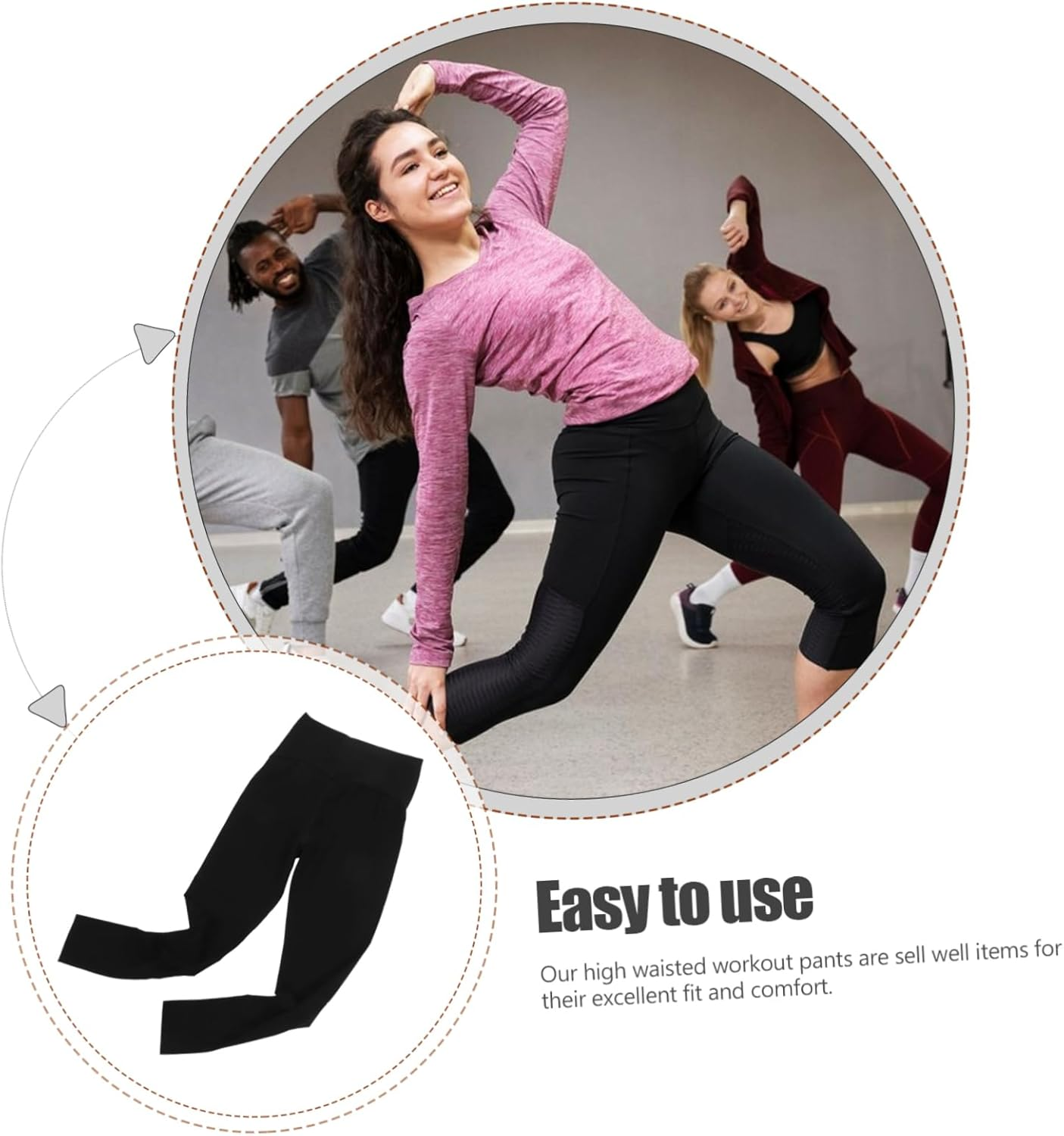 Beavorty Maternity Leggings over the Belly for Pregnancy Support Soft Flexible Yoga Pants XL Comfortable Maternity Compression Leggings for Active Women for Yoga Workouts Daily Wear image number 4