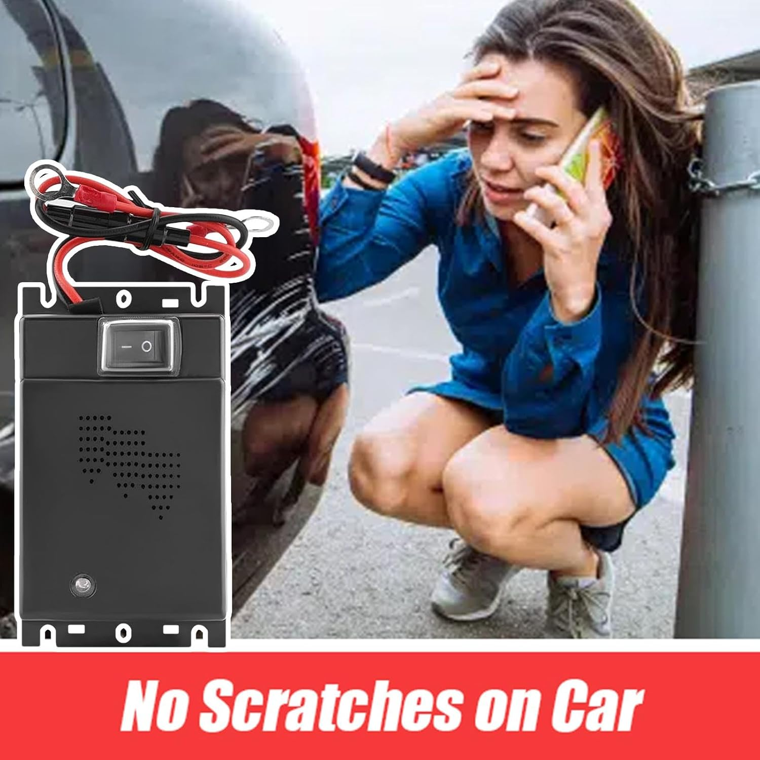 Keep Animals Away from Car | Ultrasonic Raccoon Repeller for Car Engines - Ultrasonic Small Animal Control, Connection to 12V Car Battery