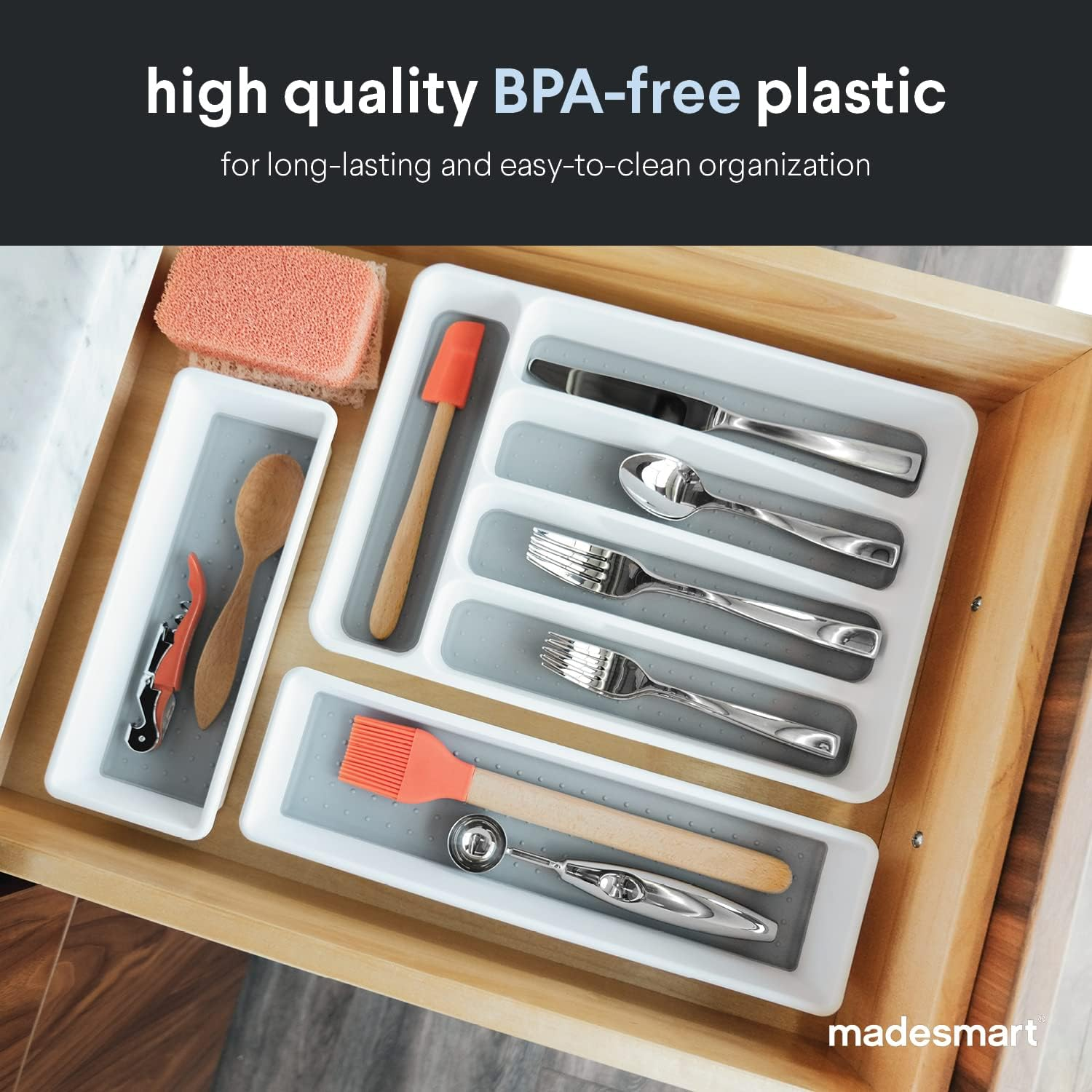 Made Smart Classic Mini Silverware Tray White (29917) - White image number 5