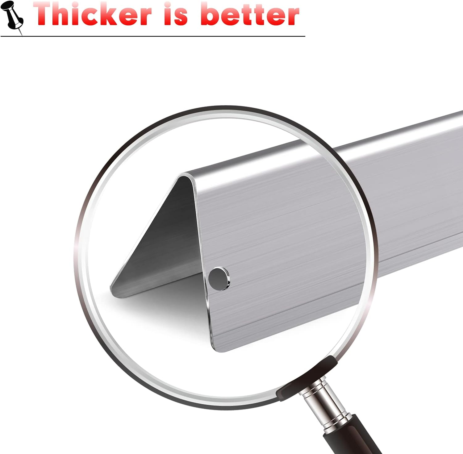 Grill Flavorizer Bars Heat Deflectors BBQ Gas Grill Replacement Parts for Weber 66041, 66033, 66796, Weber Genesis II E-410, S-410, Genesis II LX E-440, S-440, 17&rdquo; Stainless Steel Flavor Bars image number 6