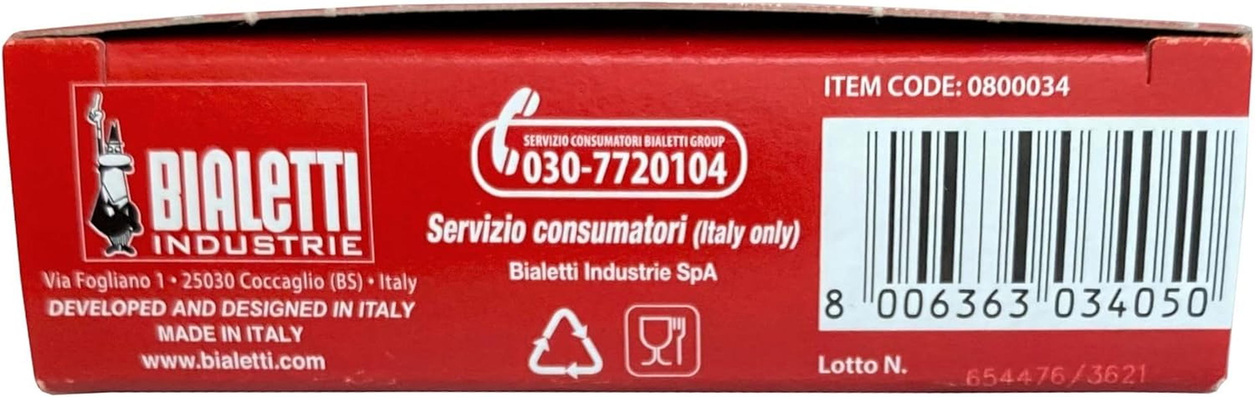 Bialetti Gasket and Filter for 6 Cups Mokka DAMA Coffee Machine image number 3