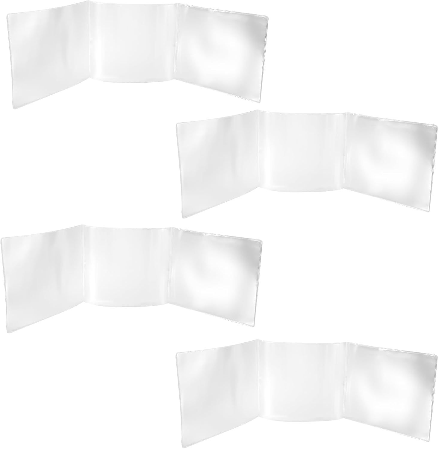 Lyreh 4Pcs Mahjong Card Protector Cover, 6.4X5.3 Inch 2025 Clear Mahjong Card Sleeve PVC Card Holder Case Protector Accessories Gifts