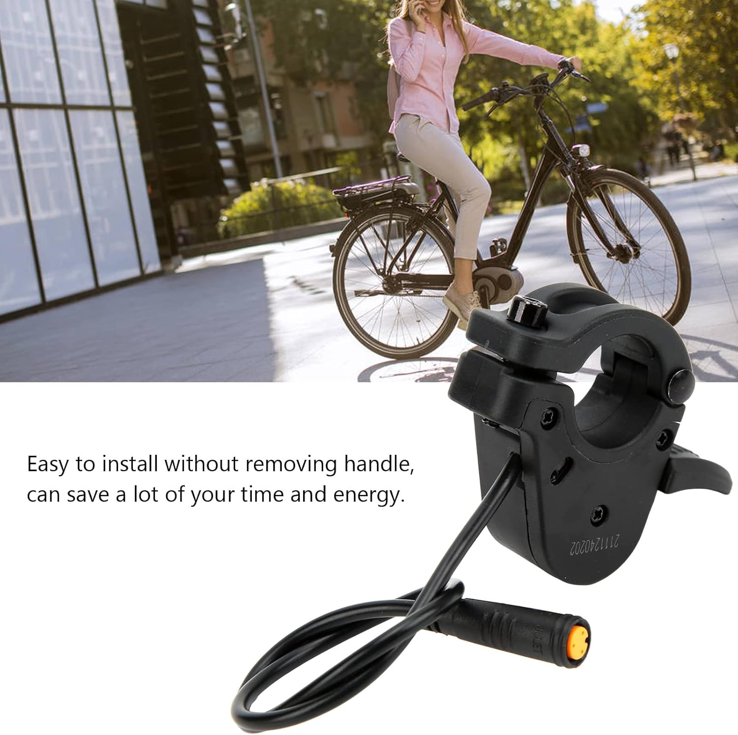 Electric Scooter Thumb Throttle, 300X Speed Control Electric Bike Thumb Throttle for 12V, 24V, 36V, 48V, 52V, 72V Ebike, Waterproof Left and Right Universal Finger Throttle Accelerator image number 4