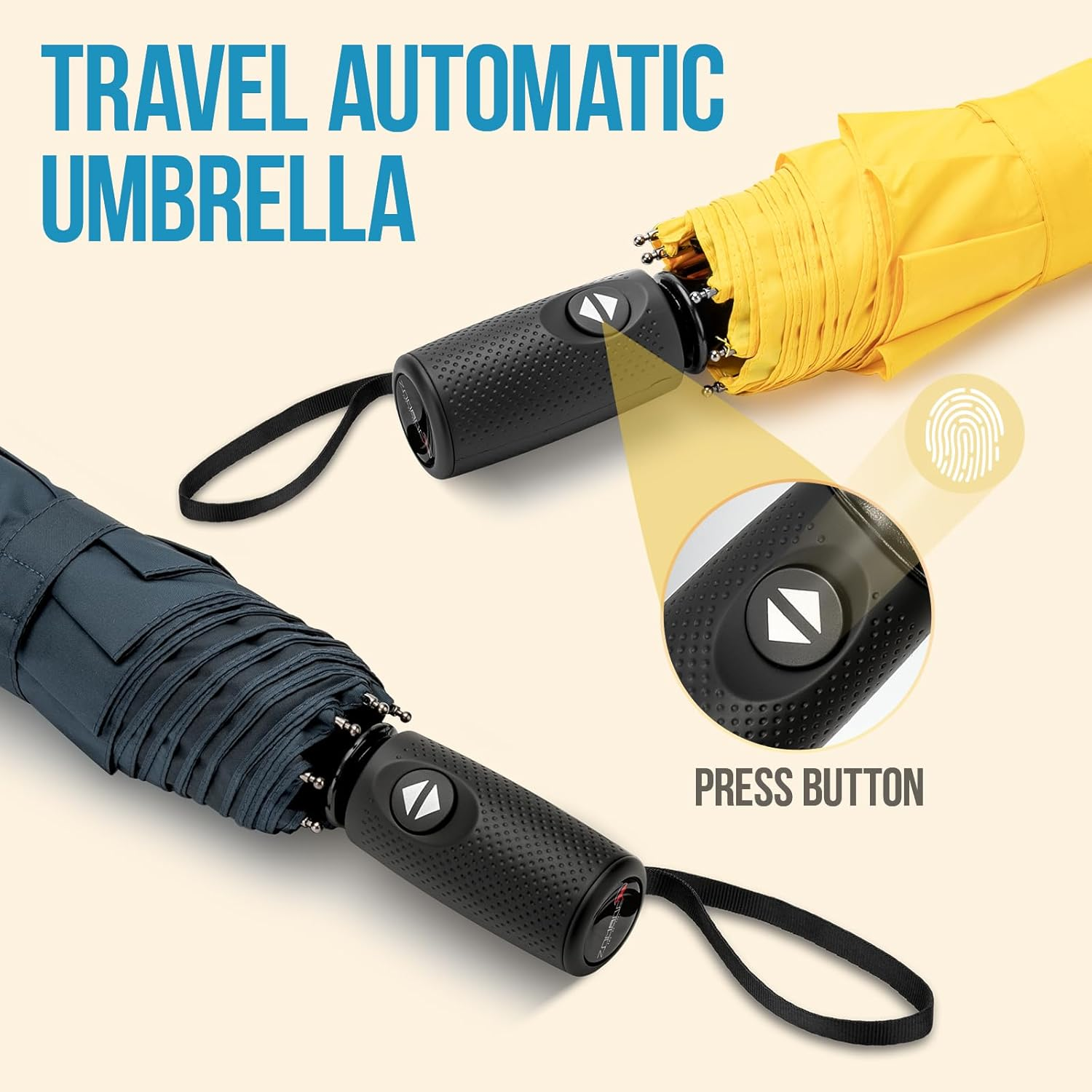 ZOMAKE Travel Folding Umbrella - Windproof Umbrellas Automatic Open and Close, Lightweight and Portable Campact Umbrella for Rain and Sun image number 2