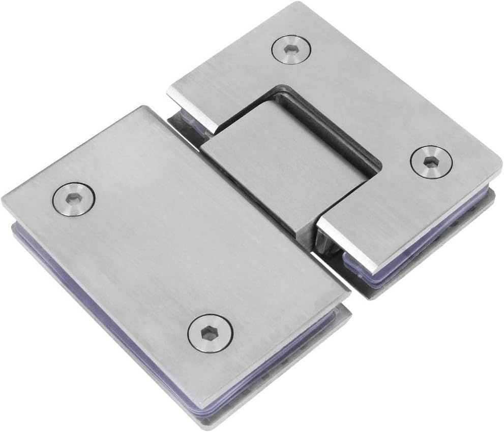 Shower Glass Door Gate Hinge 304 Stainless Steel 180 Degrees Polished Chrome Finish