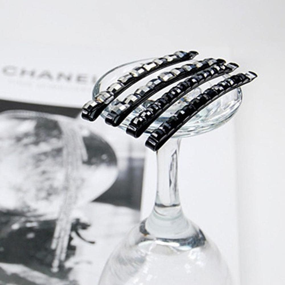 4 Pieces Black Rhinestone Hair Clips Shiny Hair Pin Crystal Diamond Hairpin Hairpin Sparkly Hair Decoration for Women Bangs Metal Hair Clip Hairpins Clip image number 3