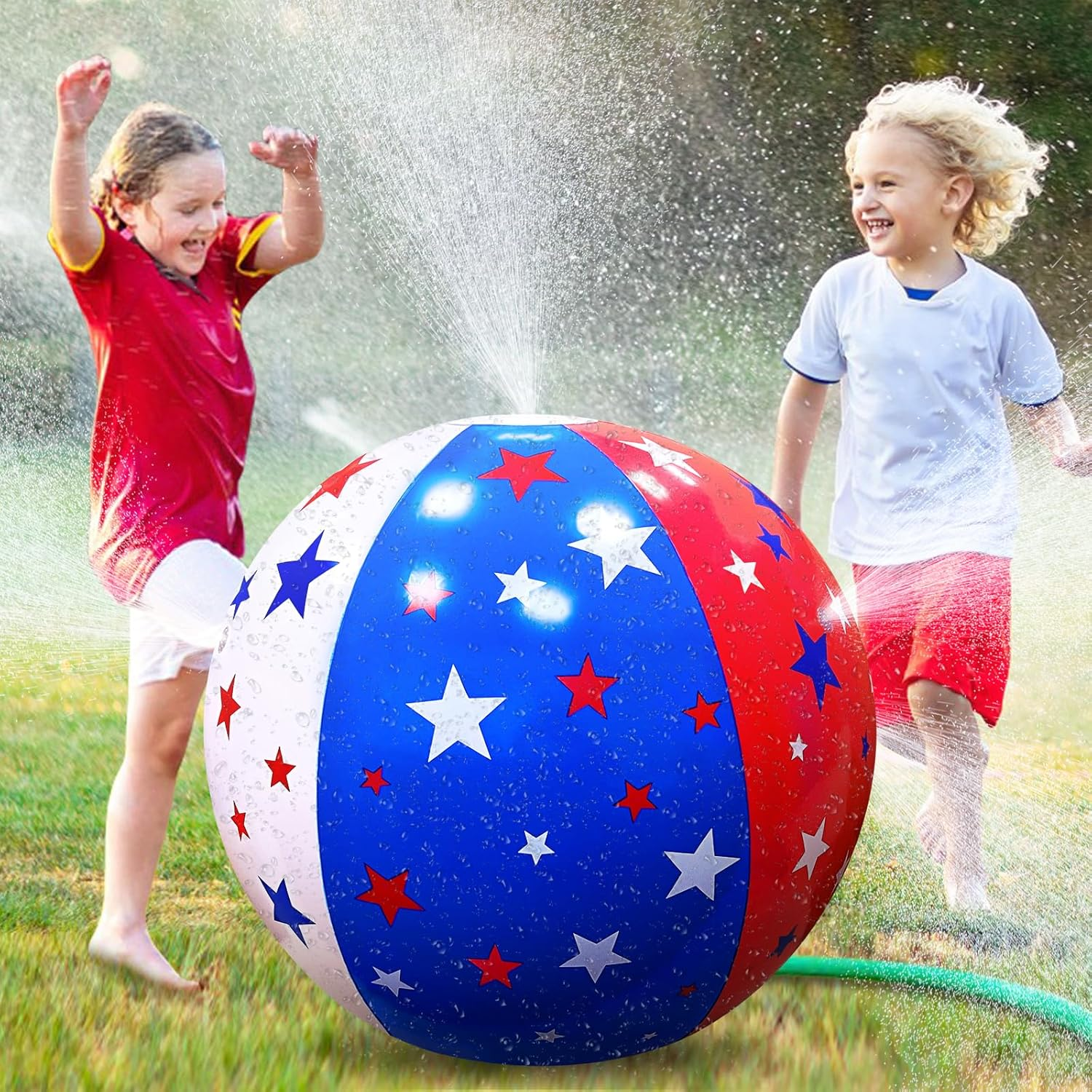 Igeekid 4Th of July Decorations American Flag Star Water Spray Ball image number 4