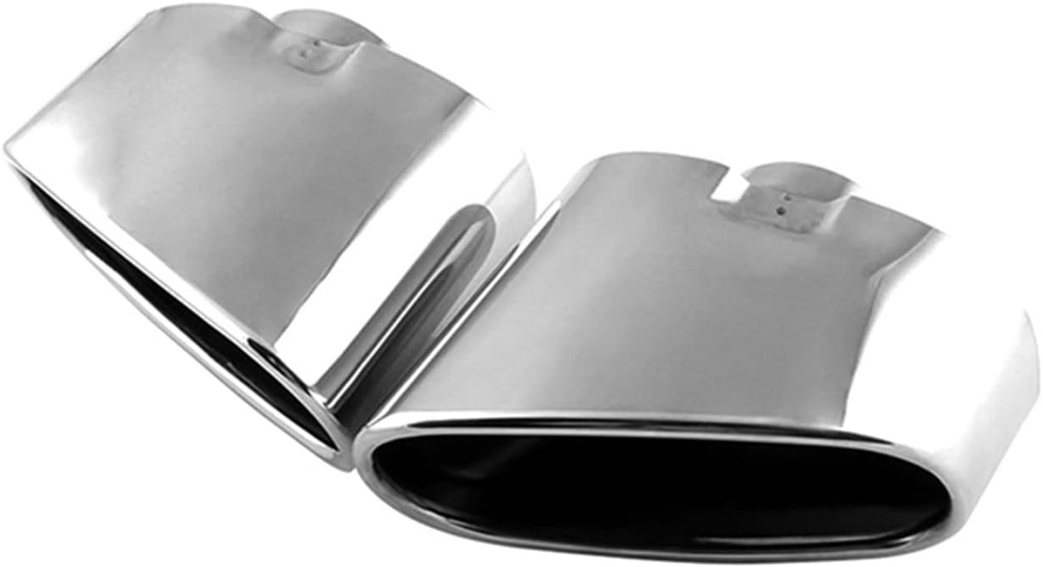 Muffler Car Exhaust Systems Tips Dual Tail Pipe Cover Nozzle Compatible with Muffler Escape Car Accessories Tuning Compatible with BMW X5 E70 E53 2000-2016 image number 3