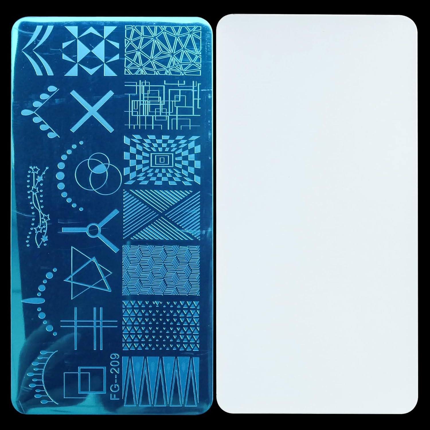 Addfavor Nail Stamper Kit 7Pcs Nail Stamping Plates Flower Geometric Mandala Animal Image Nail Stencils with 2 Stamp and 2 Scraper for Home Salon Manicure Design Supplies Tools image number 1