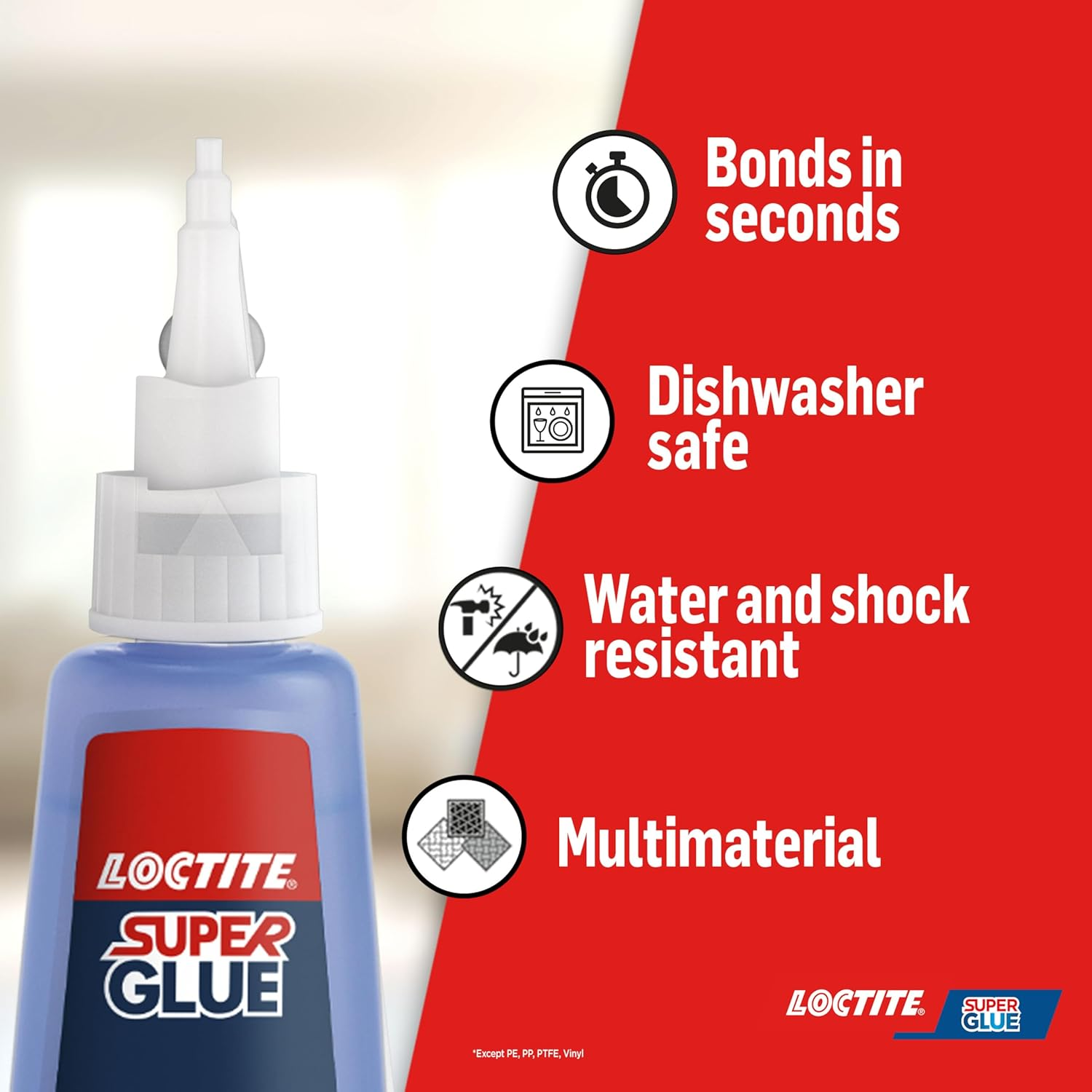 Loctite Super Glue XXL 20G, Multi Purpose Liquid Adhesive for Repairs, Super Strong Clear Glue for Various Materials, Adhesive for All Sorts of Repairs, 1 X 20G image number 3