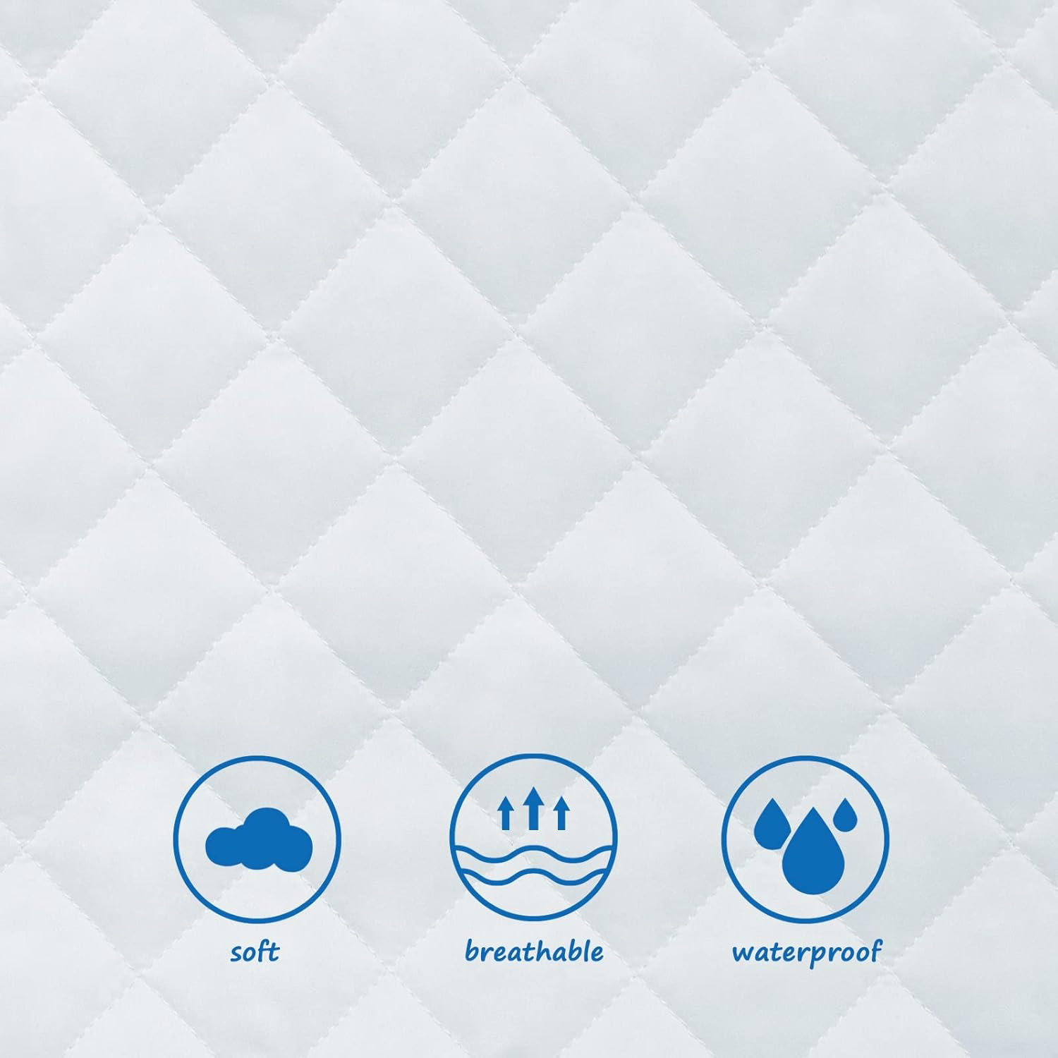 Bassinet Mattress Pad Cover 2 Pack Quilted Bassinet Mattress Protector Waterproof Bassinet Sheets (32"X17") for Boys & Girls, Fit for Hourglass/Oval Bassinet Mattress, White image number 3