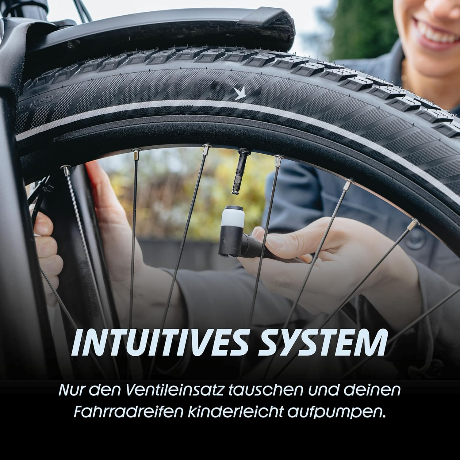 Schwalbe Bicycle Valve Attachment - SV-SCV Conversion Kit (Black, Synthetic Rubber) image number 4