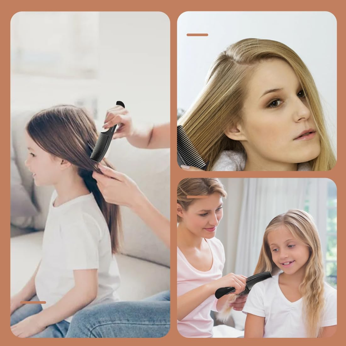 NHQZ Men'S Premium Styling Comb, Shatterproof Hair Comb, Coarse Carbon Comb, for Hair and Beard, for the Perfect Finish image number 1