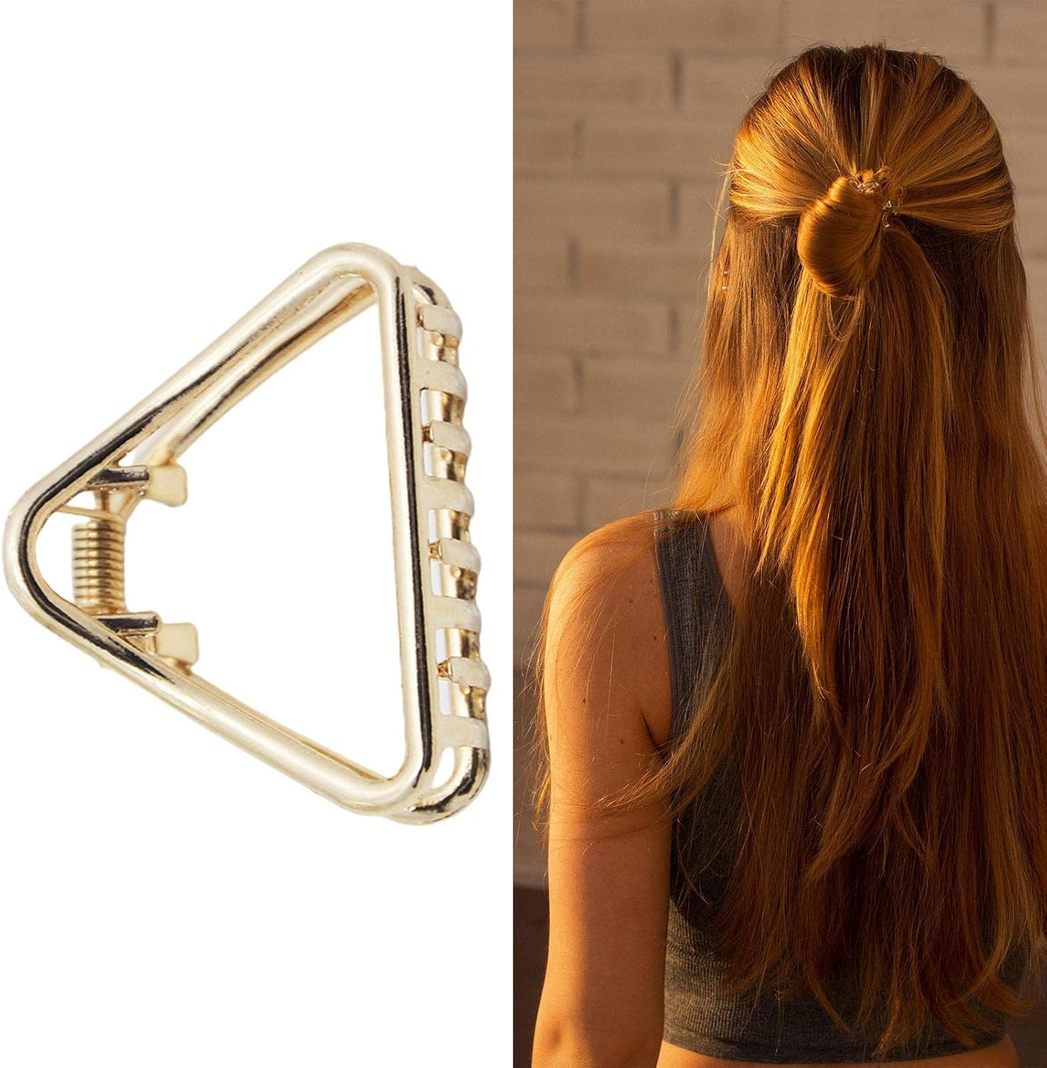 Tadill Women Hair Claws Clips, for All Hair Types Girls Ponytail Holder, Elegant Hairpins Headdress Hair Clamp, Hair Clip Hair Styling Accessories, 3Cmx4Cm Triangle image number 5