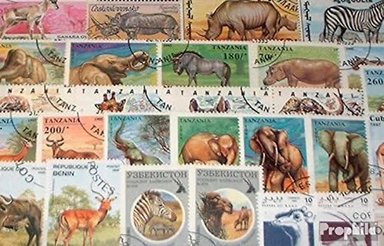 Africa 50 Different African Animals Stamps (Stamps for Collectors) Mammals Other