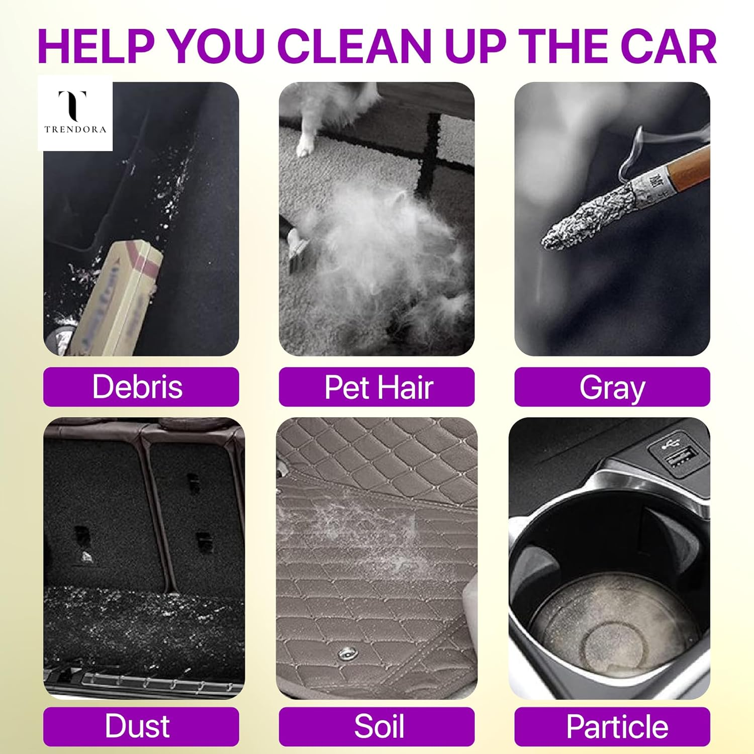 Car Vacuum Cleaner &ndash; Cordless Portable Handheld Vacuum with 120W Power | Dual 2000 Mah Rechargeable Batteries | USB Charging | 0.5L Dust Capacity | Lightweight 0.36Kg. image number 5