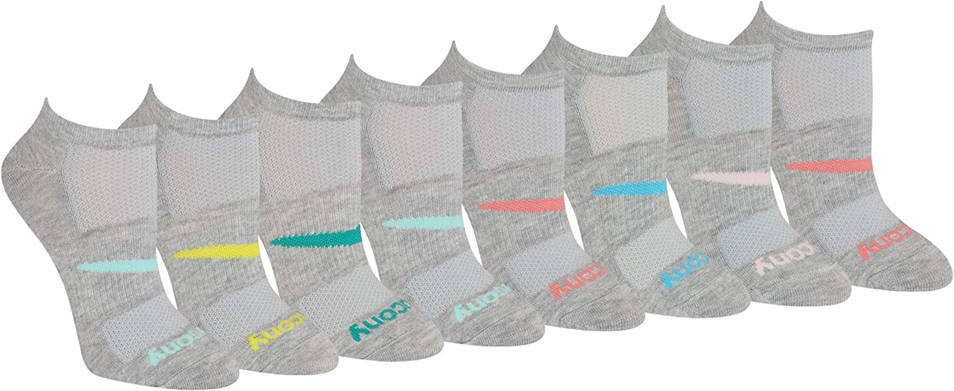 Saucony Women'S 6-Pack Performance Super Lite No-Show Athletic Running Socks