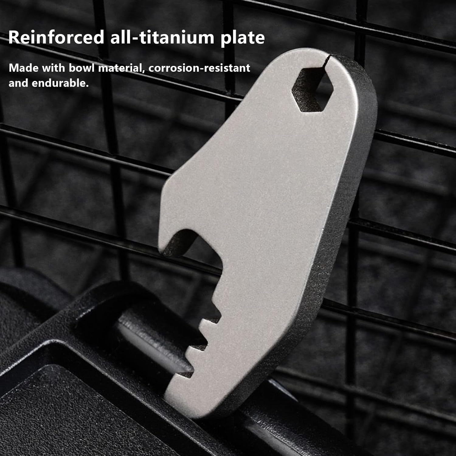 Fellflying Metal Keychains,Titanium Heavy Duty Jewelry,Necklace Charm Pocket Outdoor Tool - for Daily Camping Picnic Travel Hiking Fishing Office Wallet Handbag Backpack Adults Men Dad image number 2