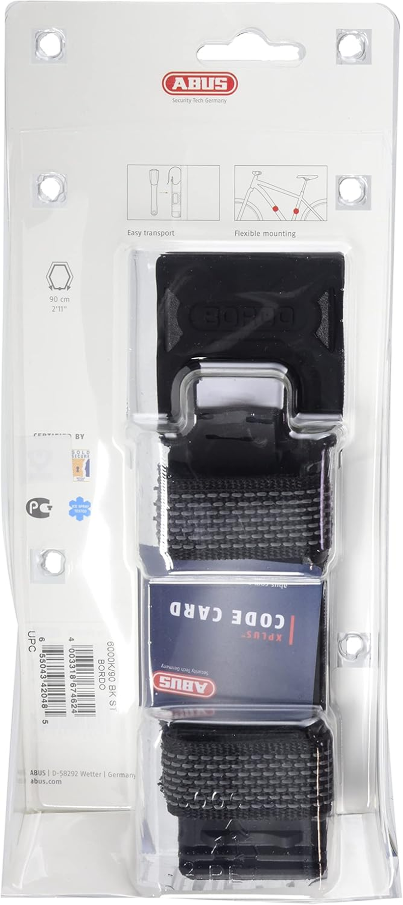 ABUS Bordo 6000K Folding Lock with ST Lock Case - Bicycle Lock with Xplus Cylinder for High Tamper Protection - Security Level 10 image number 3