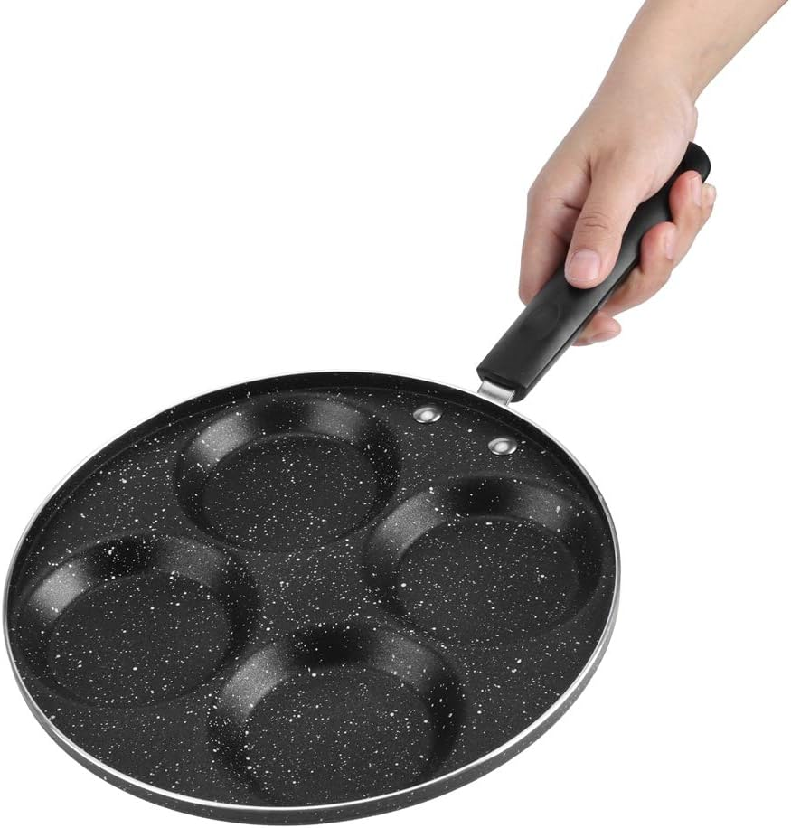 Egg Frying Pan, 4 Cup Aluminum Circle Fried Egg Pan Nonstick Pancake Pan Non Stick Egg Cooker Multi Skillet Omelet Pan for Frying Eggs Burgers Bacon image number 3