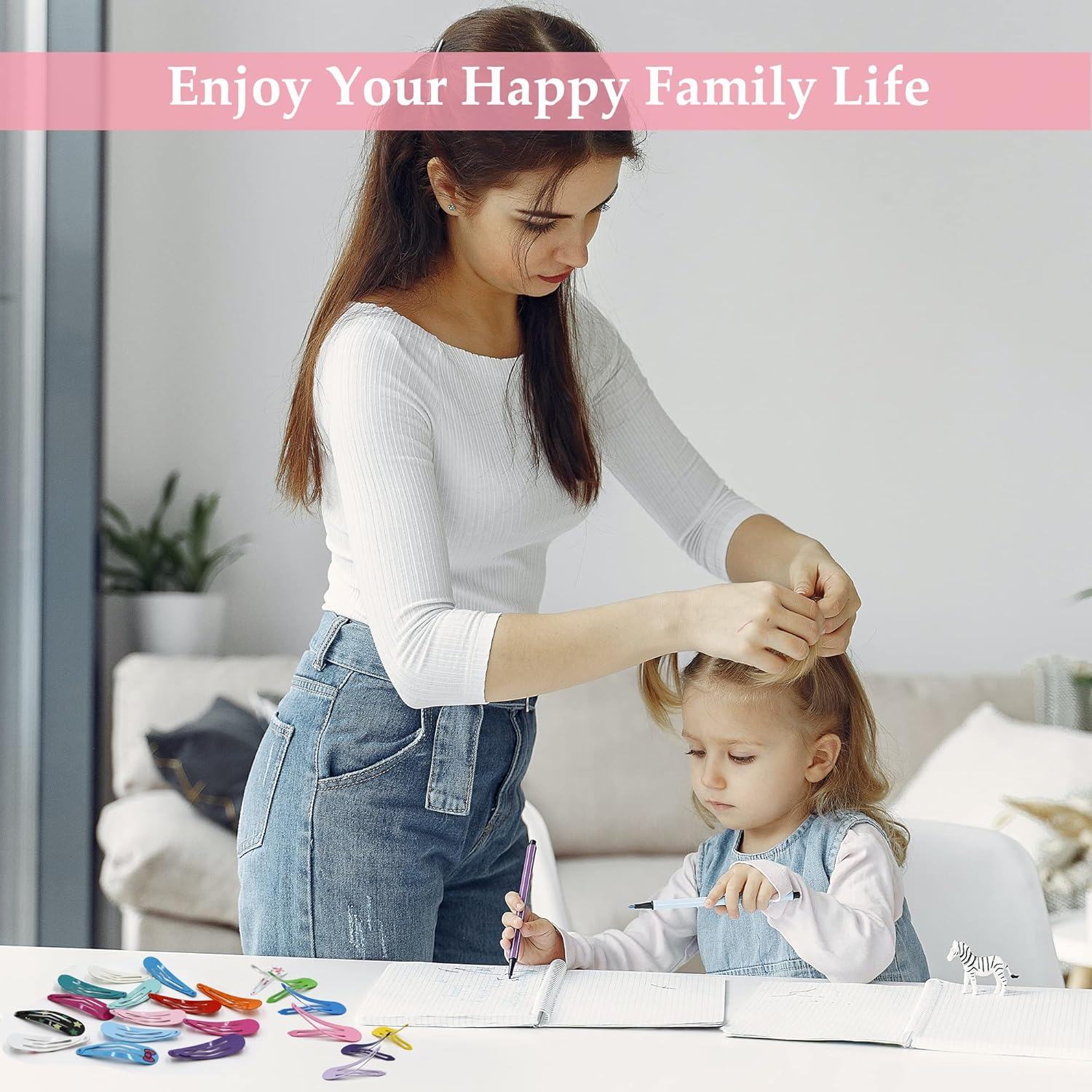 Pack of 50 Hair Clips Girls, 5 Cm Cute Small Hair Clips, Metal Hair Clips, Children'S Hair Clips, Hair Accessories for Girls, Children, Women