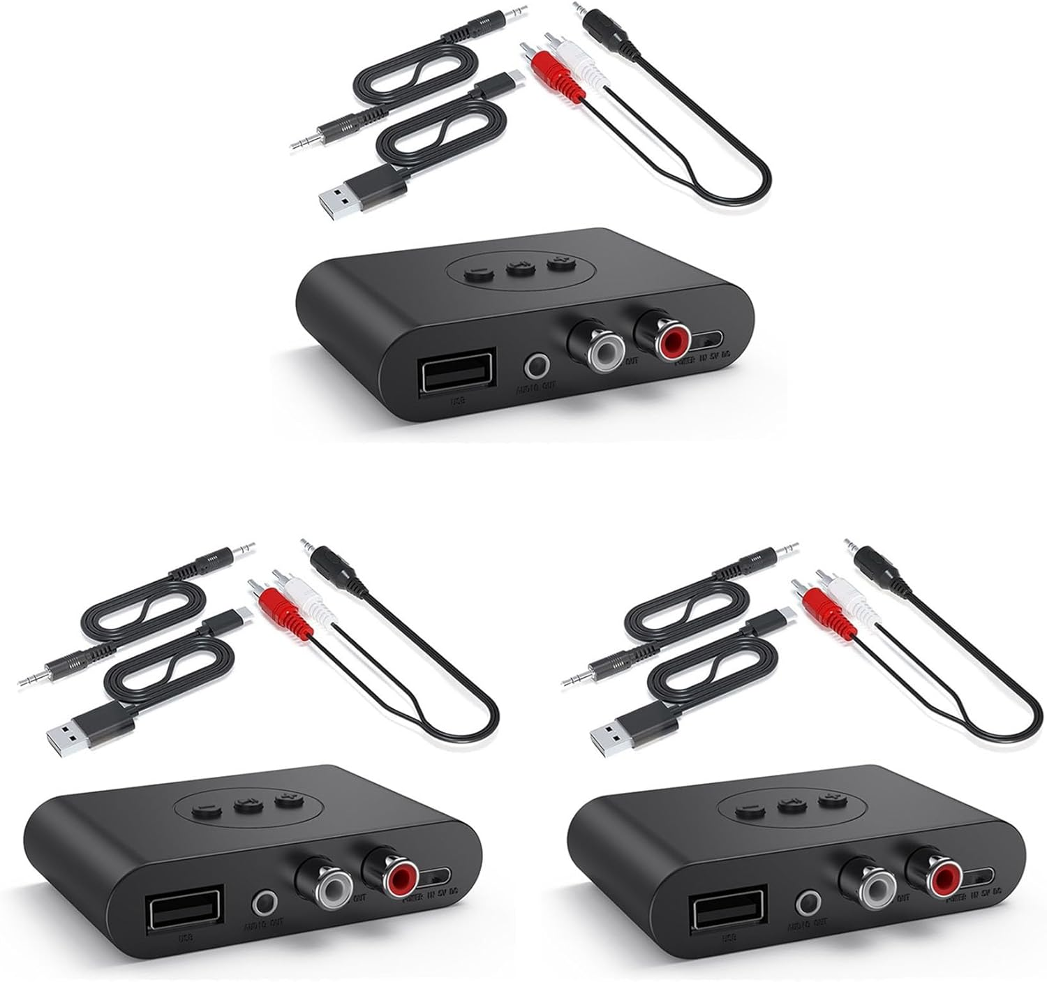 Kaifucy 3X Bluetooth 5.3 Audio Receiver NFC USB U Disk 3.5Mm AUX USB Stereo Music Wireless Adapter for Car Speaker Amplifier