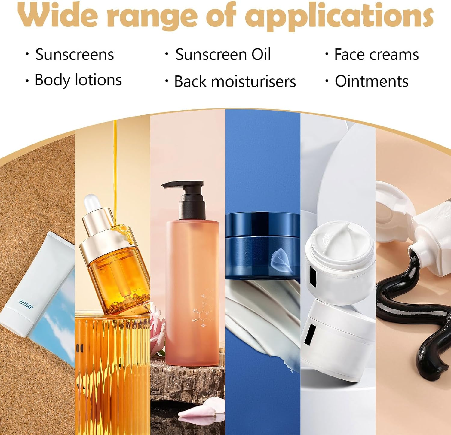 Sekonow Lotion Applicator for Back, Self Tanner Brush with Wood Long Handle, Super Soft Bristles Back Tanning Applicator for Sunless Tanner Sunscreen Cream Body Lotion, White image number 2