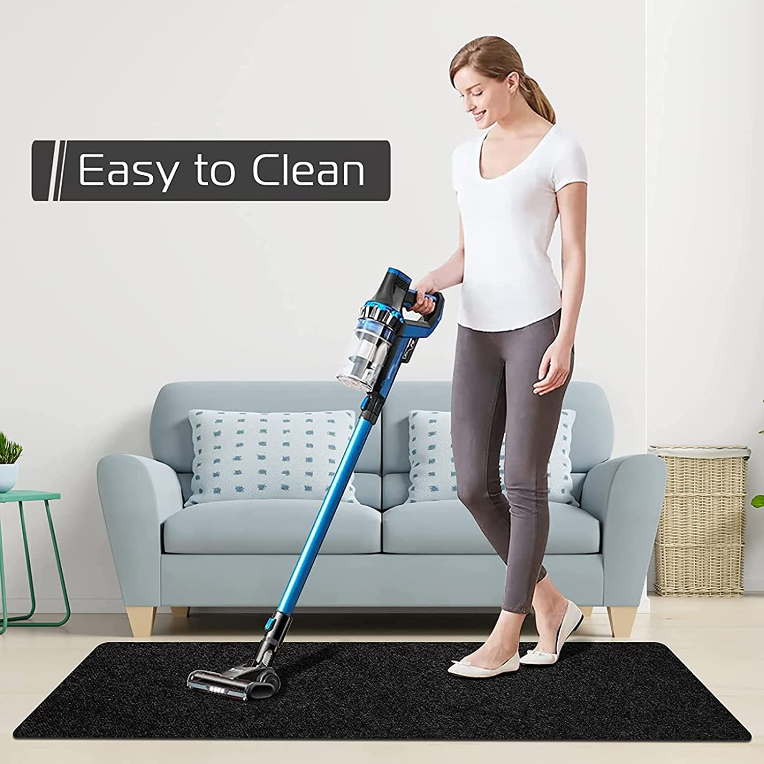 DAWNTREES Office Chair Mat for Hardwood & Tile Floor,140X90Cm Large Anti-Slip Computer Desk Chair Protector,Gaming Rolling Chair Mat,Under Desk Chair Mats for Home image number 2