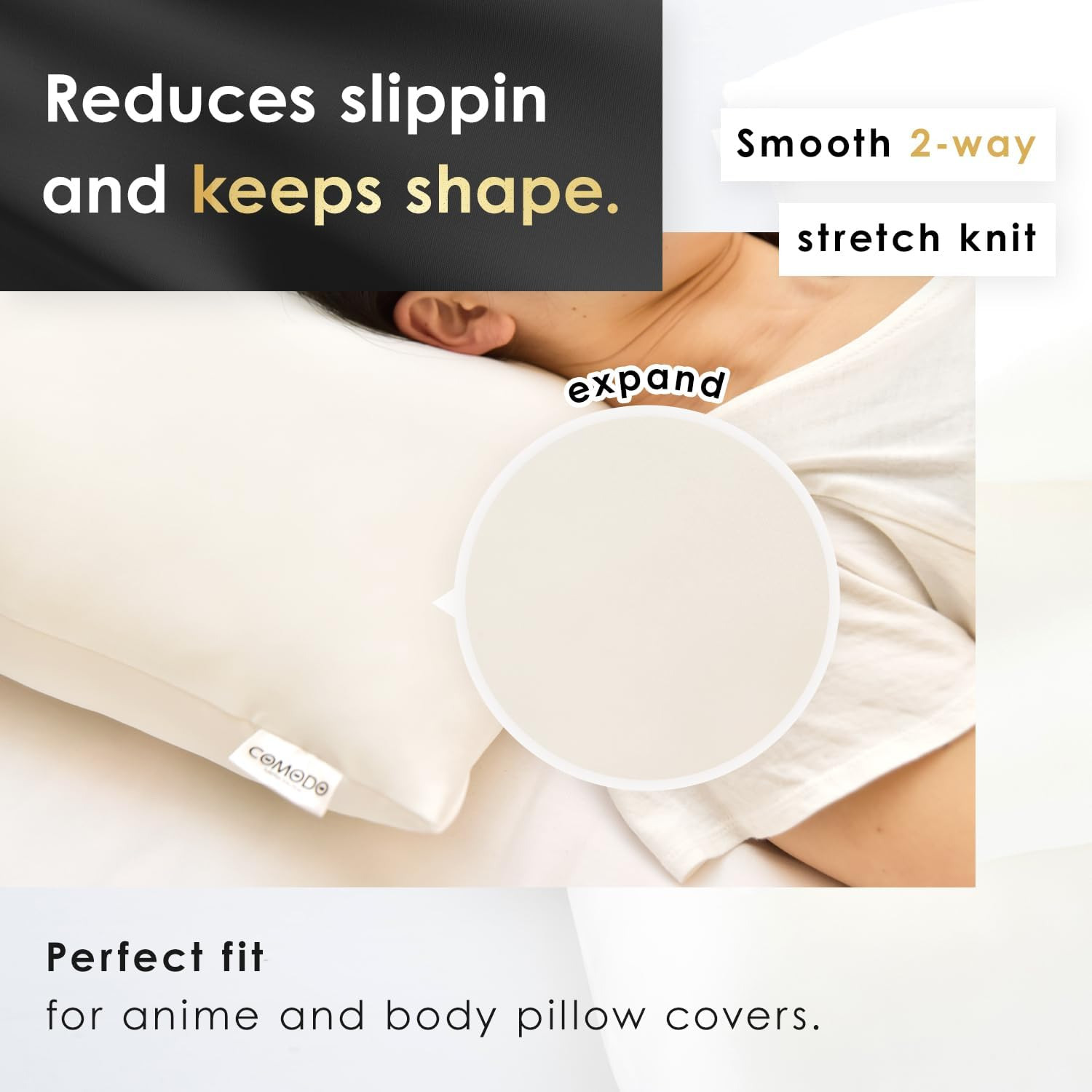Comodo Luxury Body Pillow High-End Class (Made in Japan / 60 X 20 Inch (150 X 50Cm)) Dakimakura Pillow for Side Sleepers (Anime/Maternity) CMD9950MS image number 3