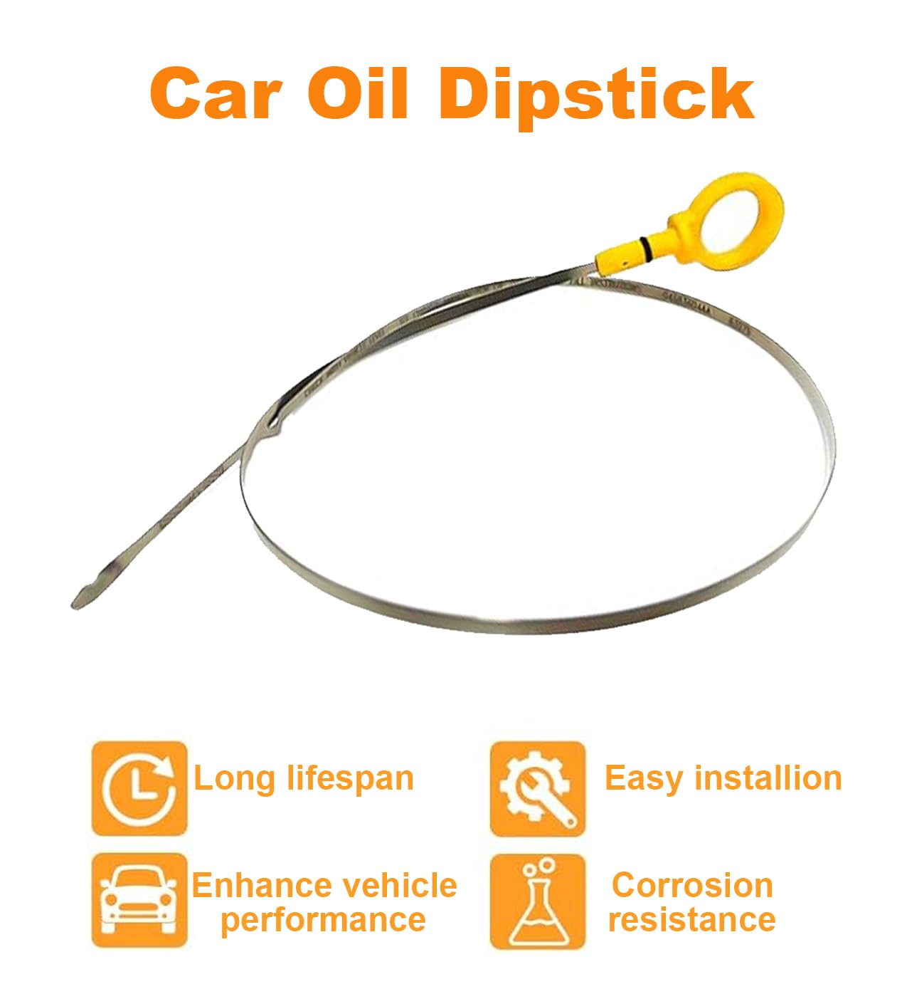 04593604AA Car Oil Dipstick, Engine Oil Level Dipstick,Fluid Level Indicator,Stainless Steel Automotive Engine Oil Level Dipstick Fluid Indicator, Universal for SUV, Truck, RV image number 5