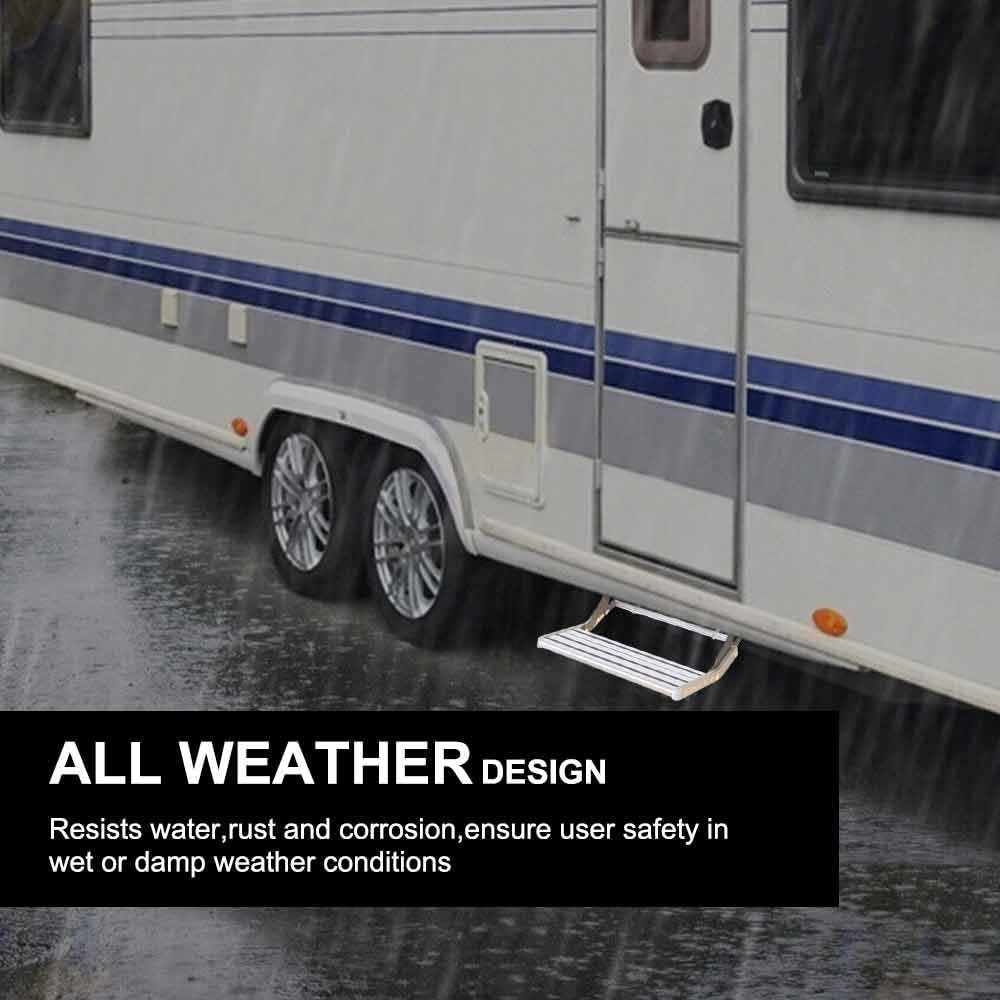 Caravan Step Aluminium Pull Out Folding Caravan Step Camper Trailer Motorhome RV image number 2