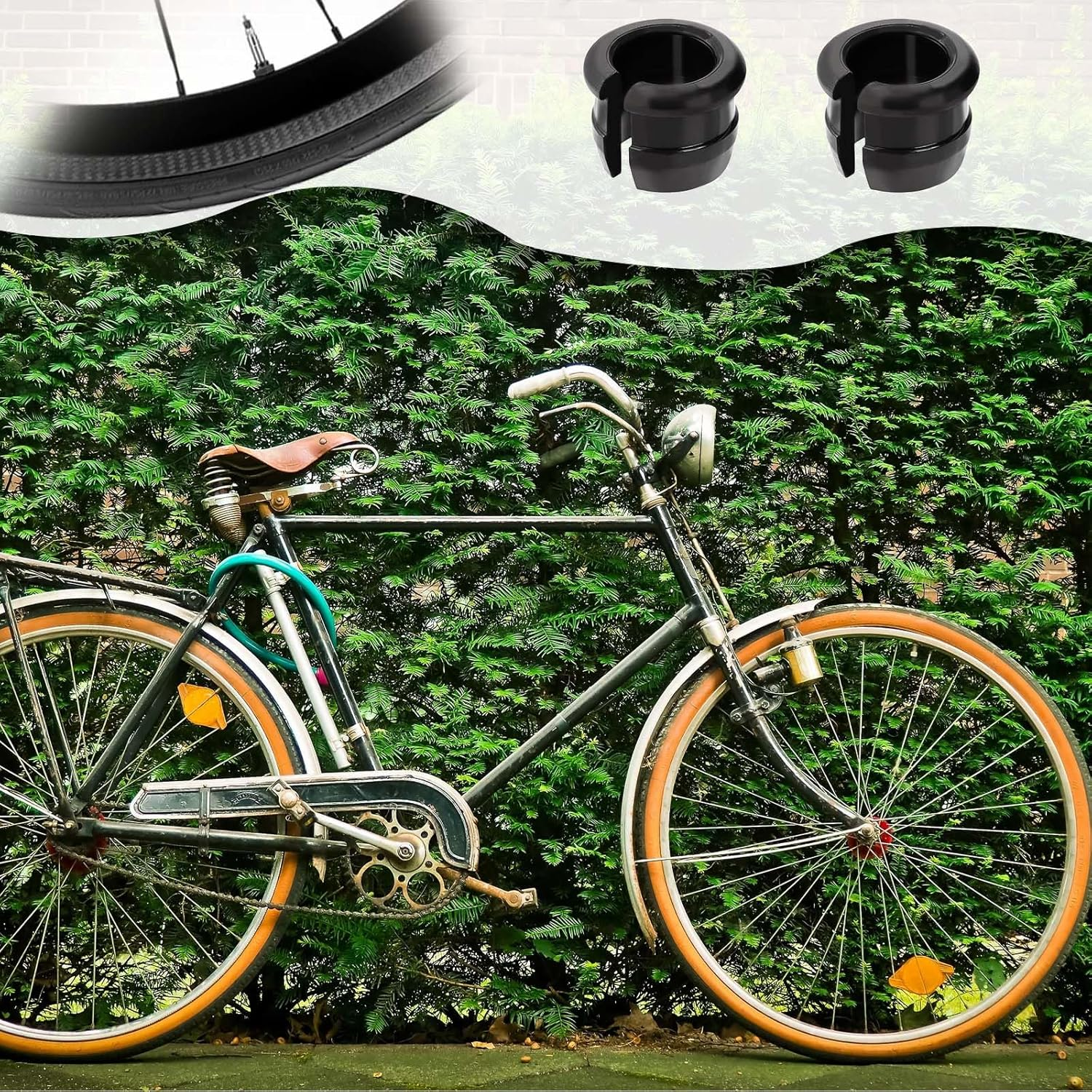 10 Pack Schrader to Presta Rim Adapters, Presta Valve to Schrader Rim Hole, Wheels Manufacturing Presta Valve Saver, Bike Valve Stem Grommets, Convert Shrader to Presta Valve Stem Grommet image number 5